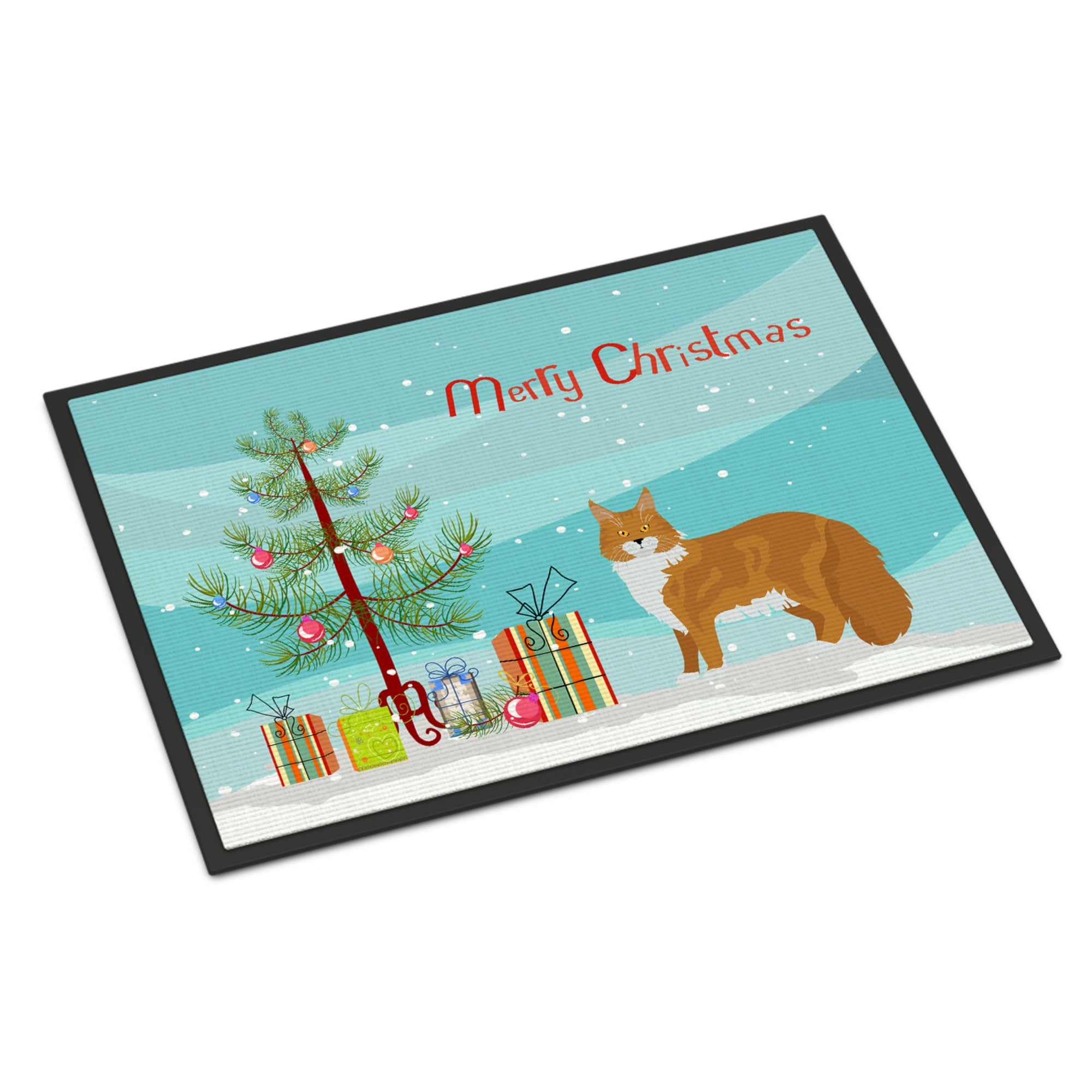 Maine Coon #1 Cat Merry Christmas Indoor Or Outdoor Mat 18X27