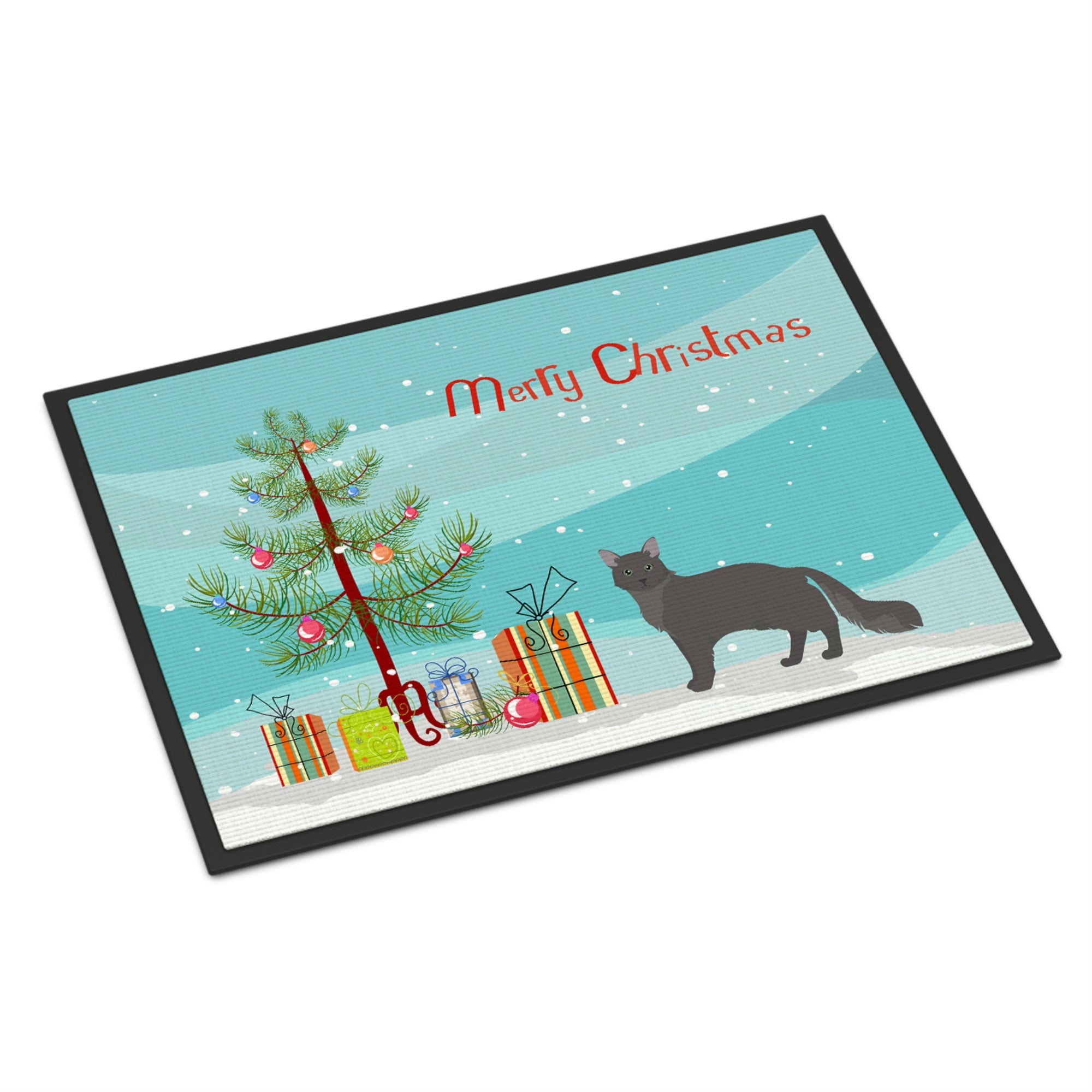 Nebelung #1 Cat Merry Christmas Indoor Or Outdoor Mat 18X27