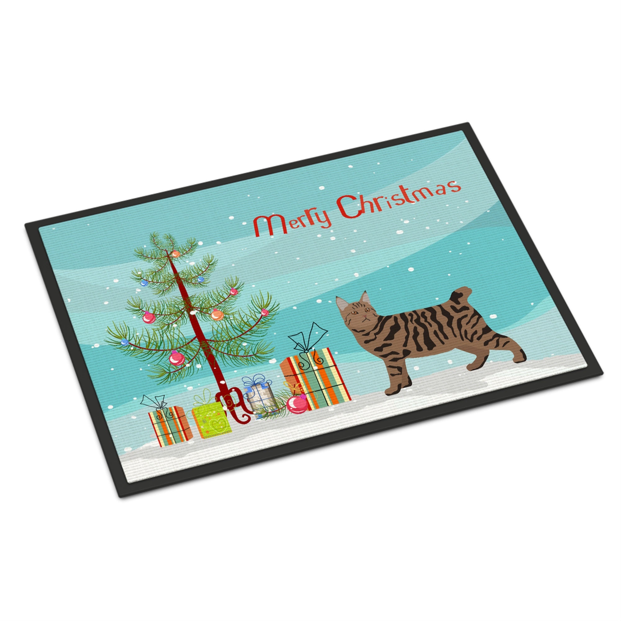 Pixie Bob #3 Cat Merry Christmas Indoor Or Outdoor Mat 18X27