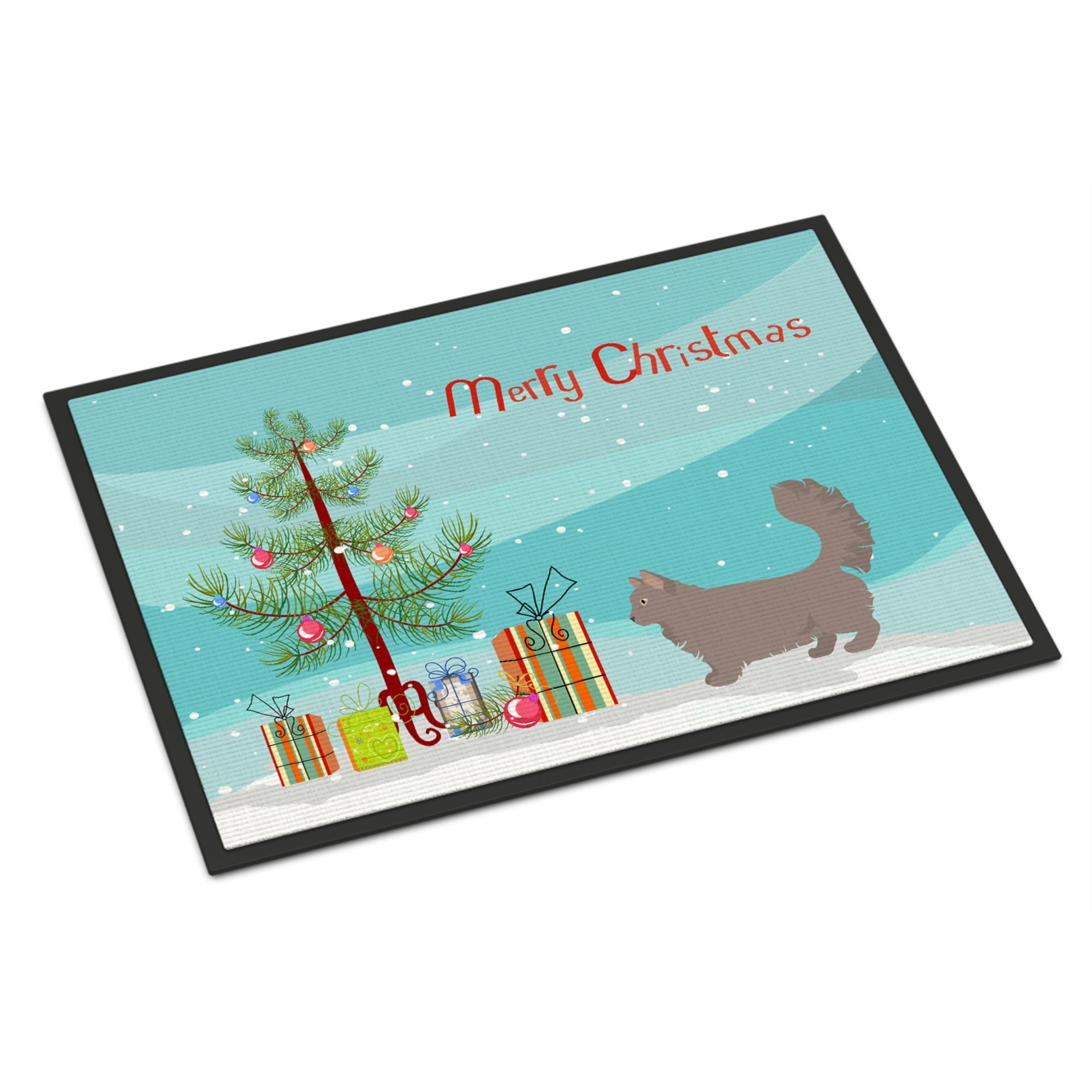Skookum #2 Cat Merry Christmas Indoor Or Outdoor Mat 18X27