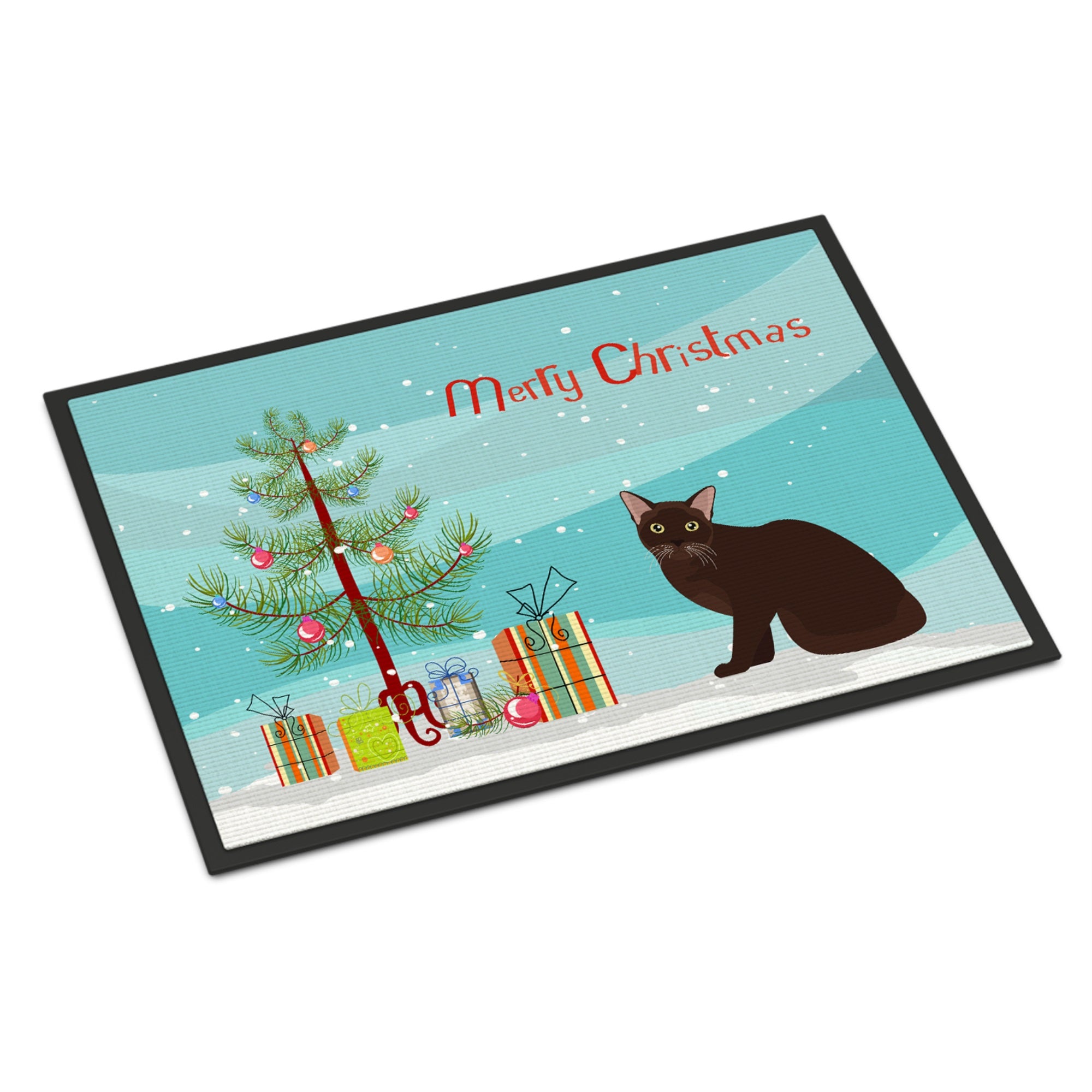 Burmese #1 Cat Merry Christmas Indoor Or Outdoor Mat 18X27