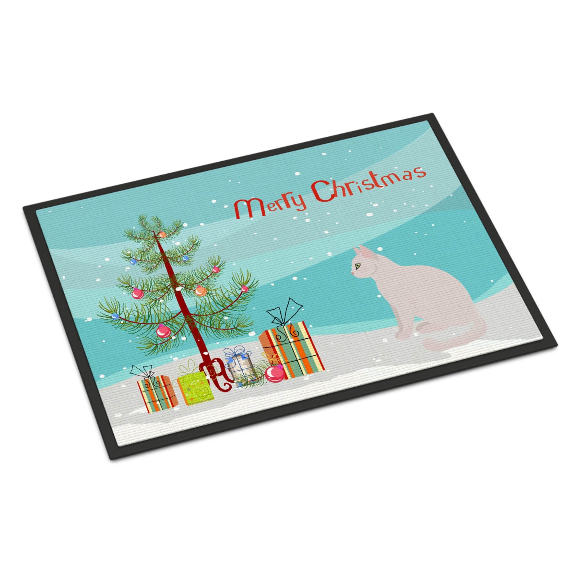 Burmilla #2 Cat Merry Christmas Indoor Or Outdoor Mat 18X27