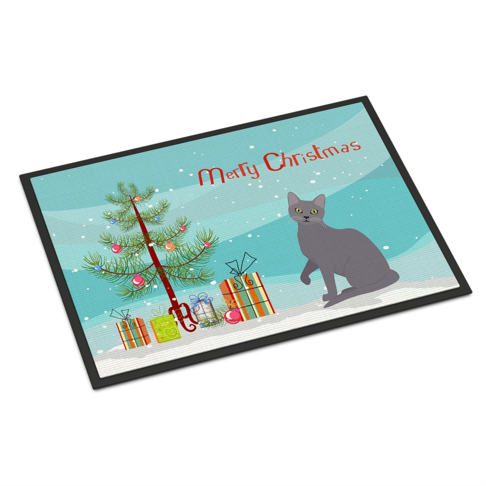 Korat Cat Merry Christmas Indoor Or Outdoor Mat 18X27