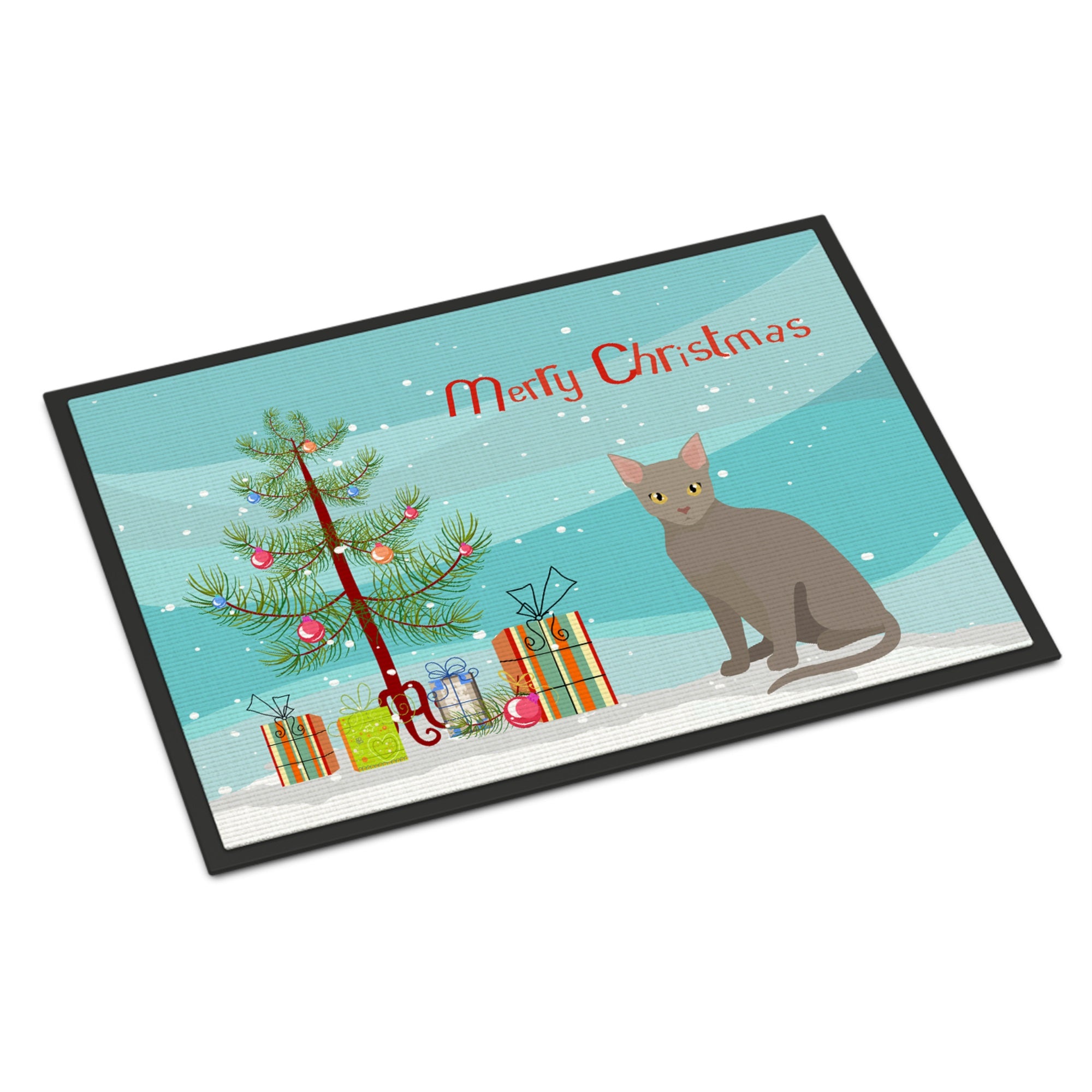 Malayan Cat Merry Christmas Indoor Or Outdoor Mat 18X27
