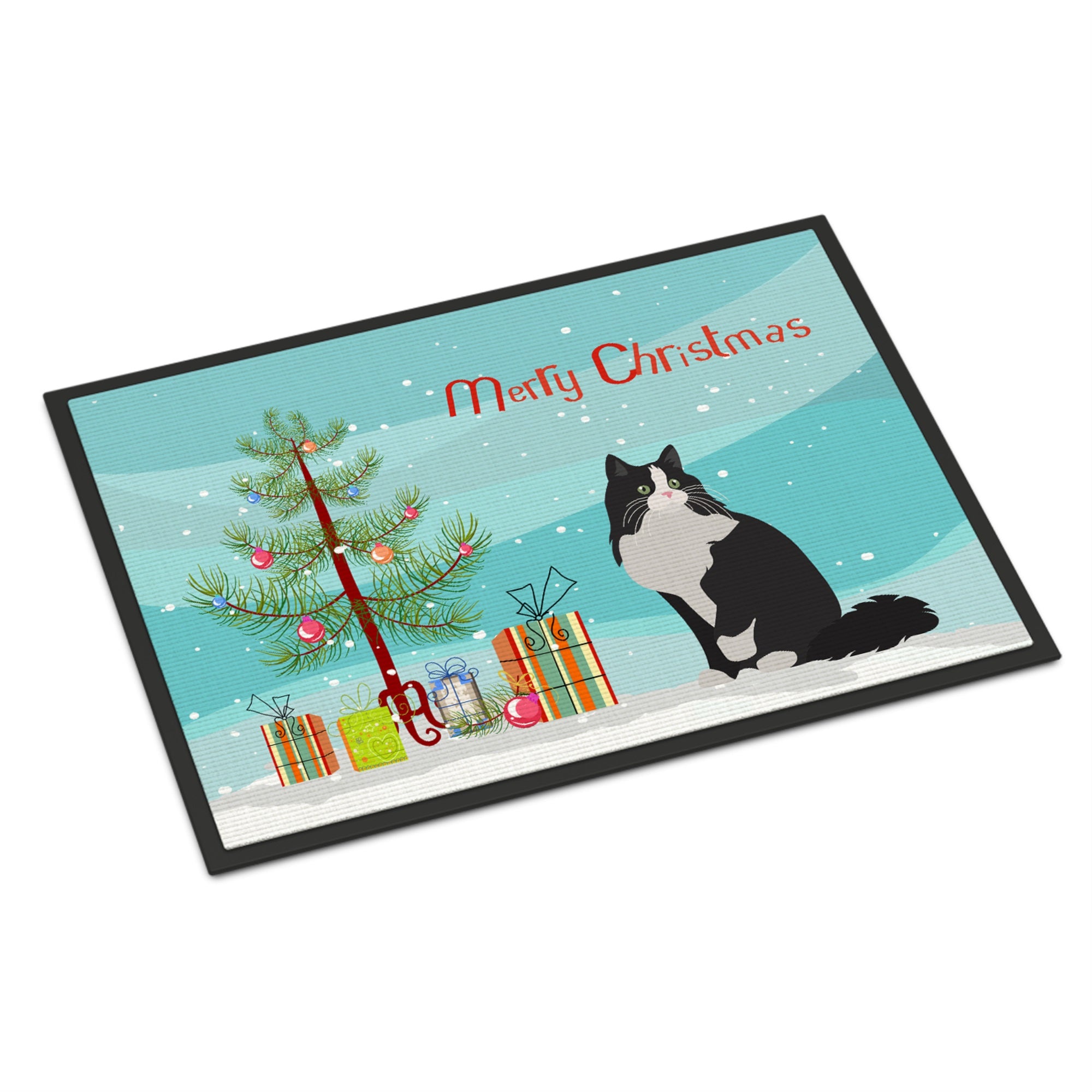 Ragamuffin Cat Merry Christmas Indoor Or Outdoor Mat 18X27