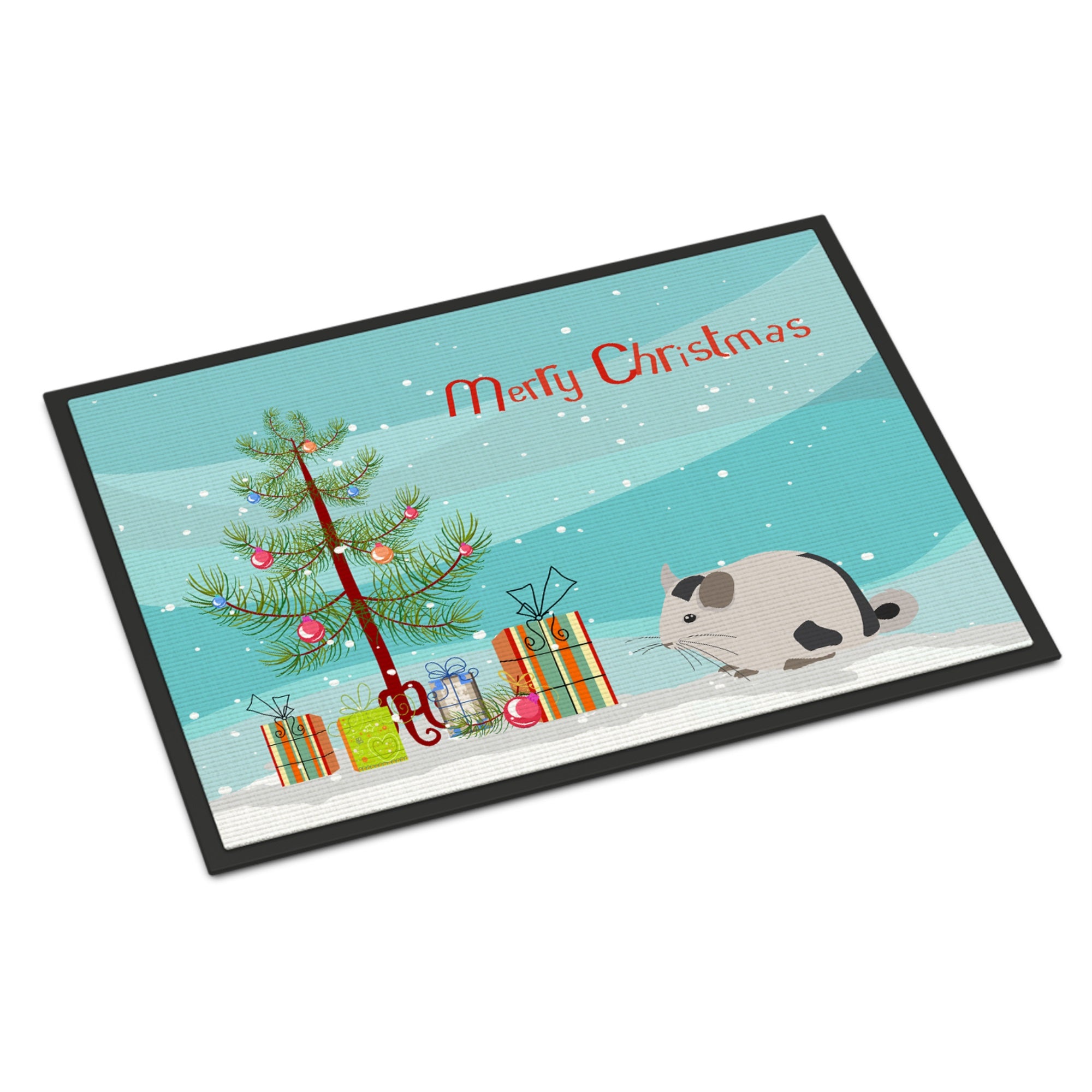 Mosaic Chinchilla Merry Christmas Indoor Or Outdoor Mat 24X36