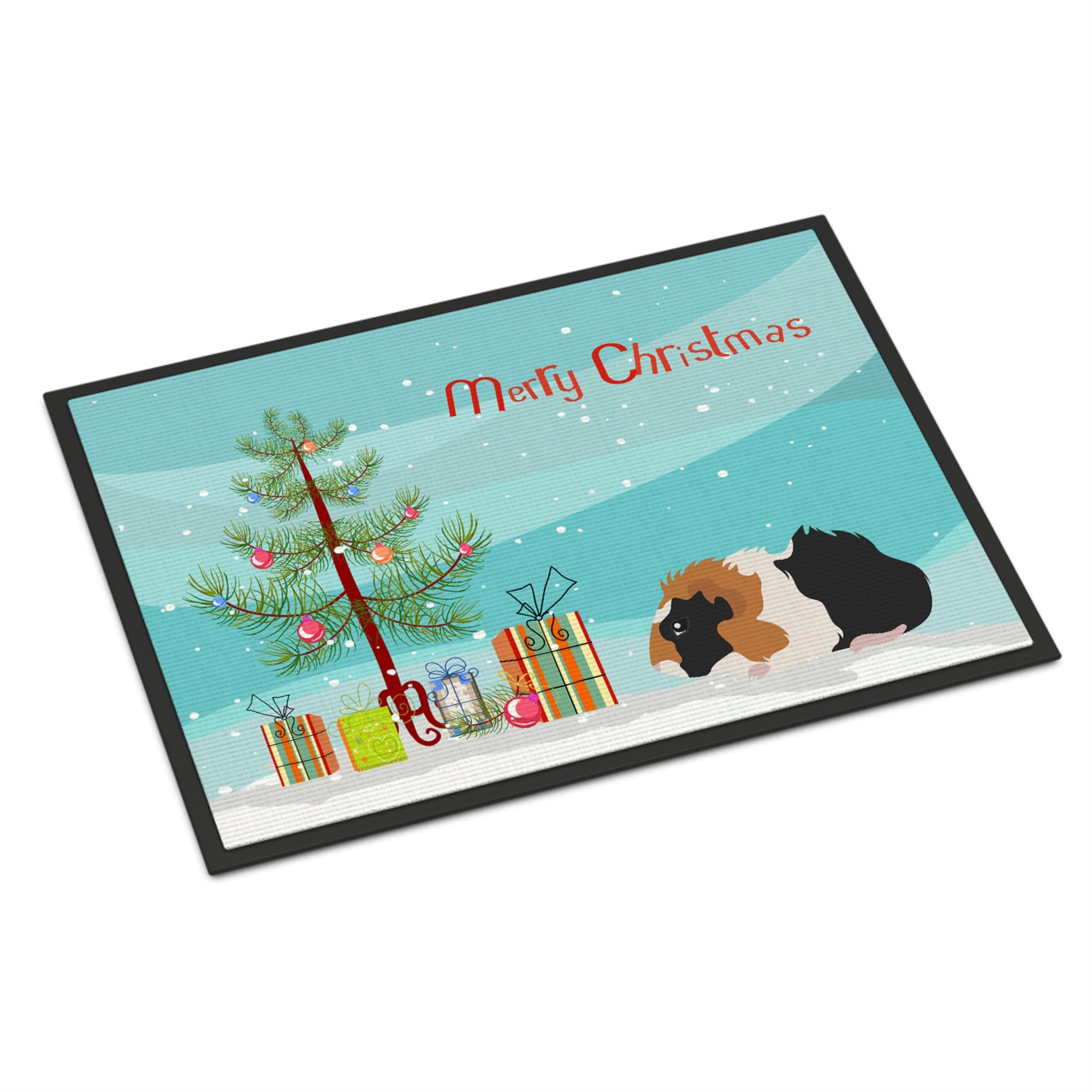 Abyssinian Guinea Pig Merry Christmas Indoor Or Outdoor Mat 24X36