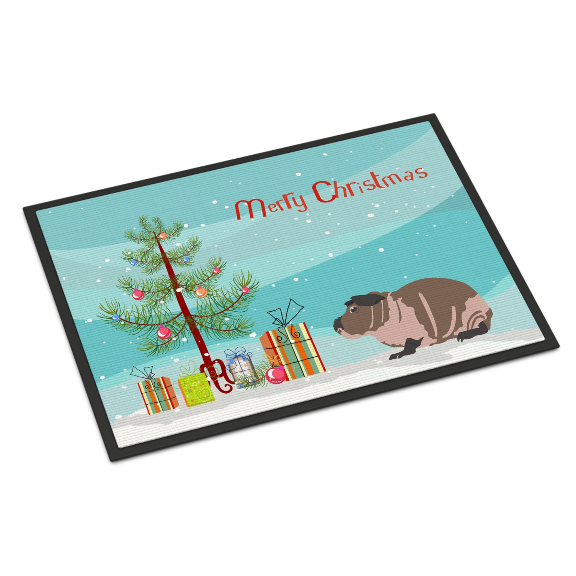Skinny Guinea Pig Merry Christmas Indoor Or Outdoor Mat 24X36