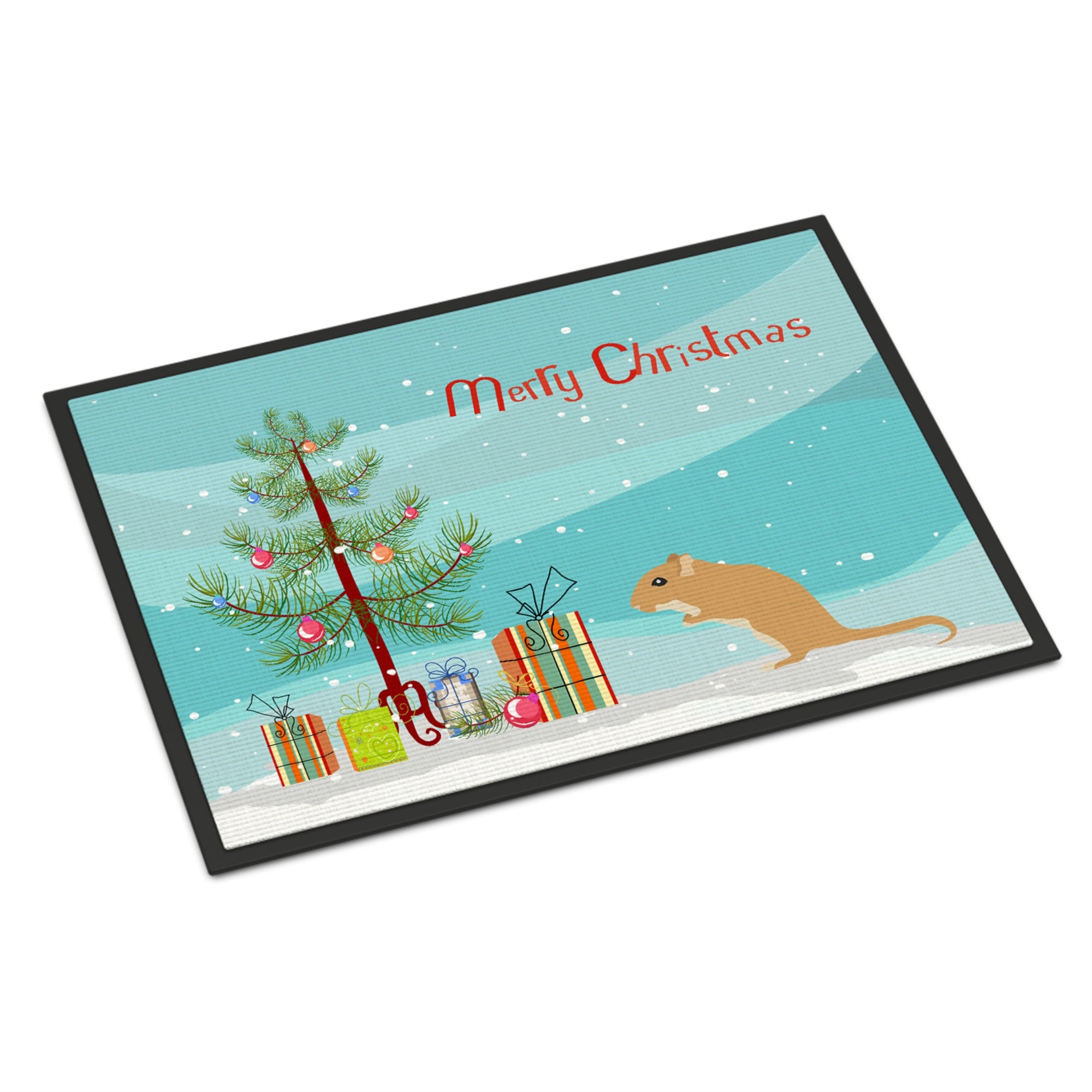 Gerbil Mouse Merry Christmas Indoor Or Outdoor Mat 24X36