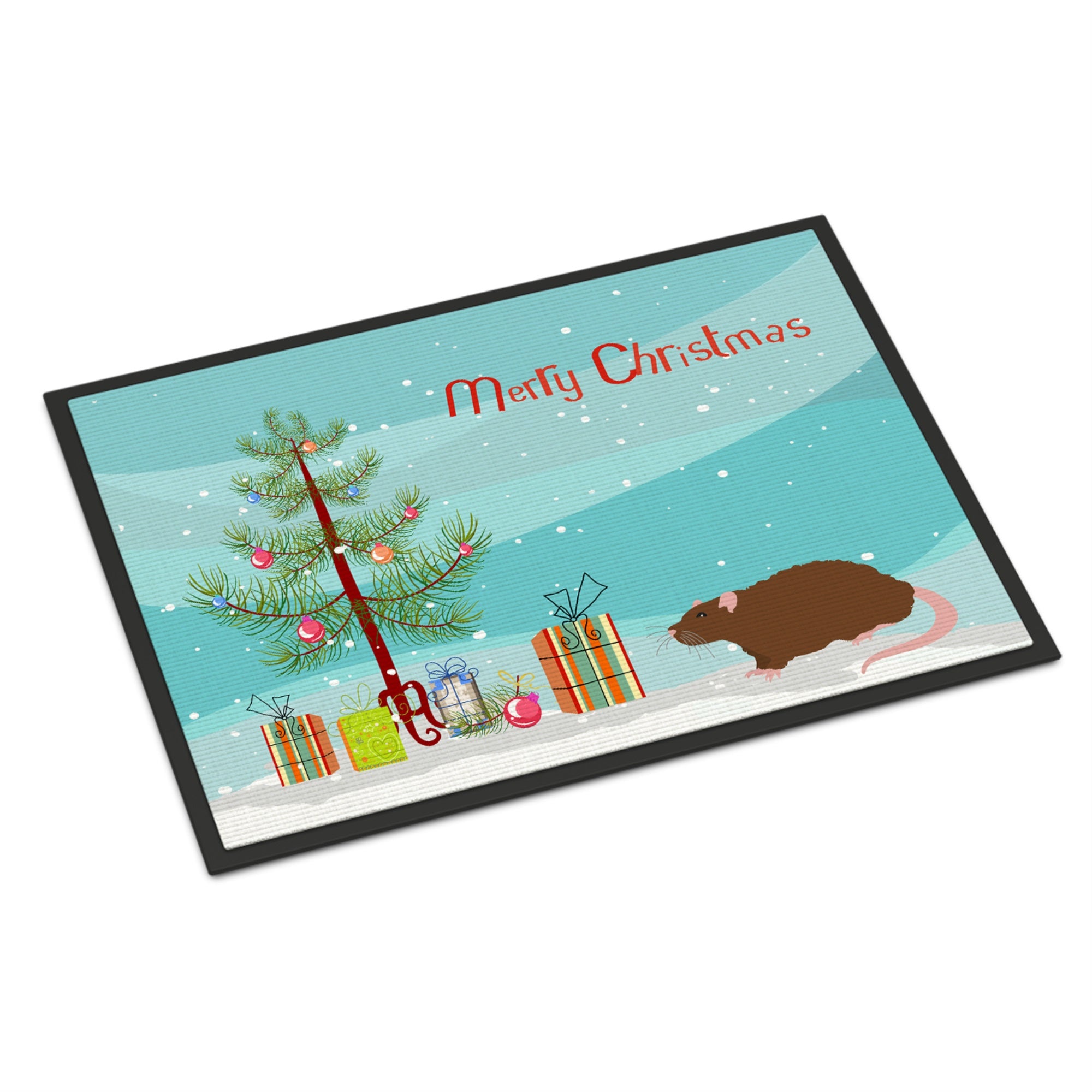 Rex Rat Merry Christmas Indoor Or Outdoor Mat 24X36