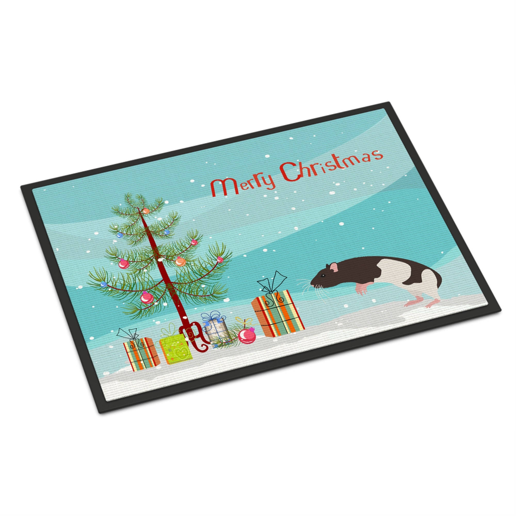 Tailless Rat Merry Christmas Indoor Or Outdoor Mat 24X36