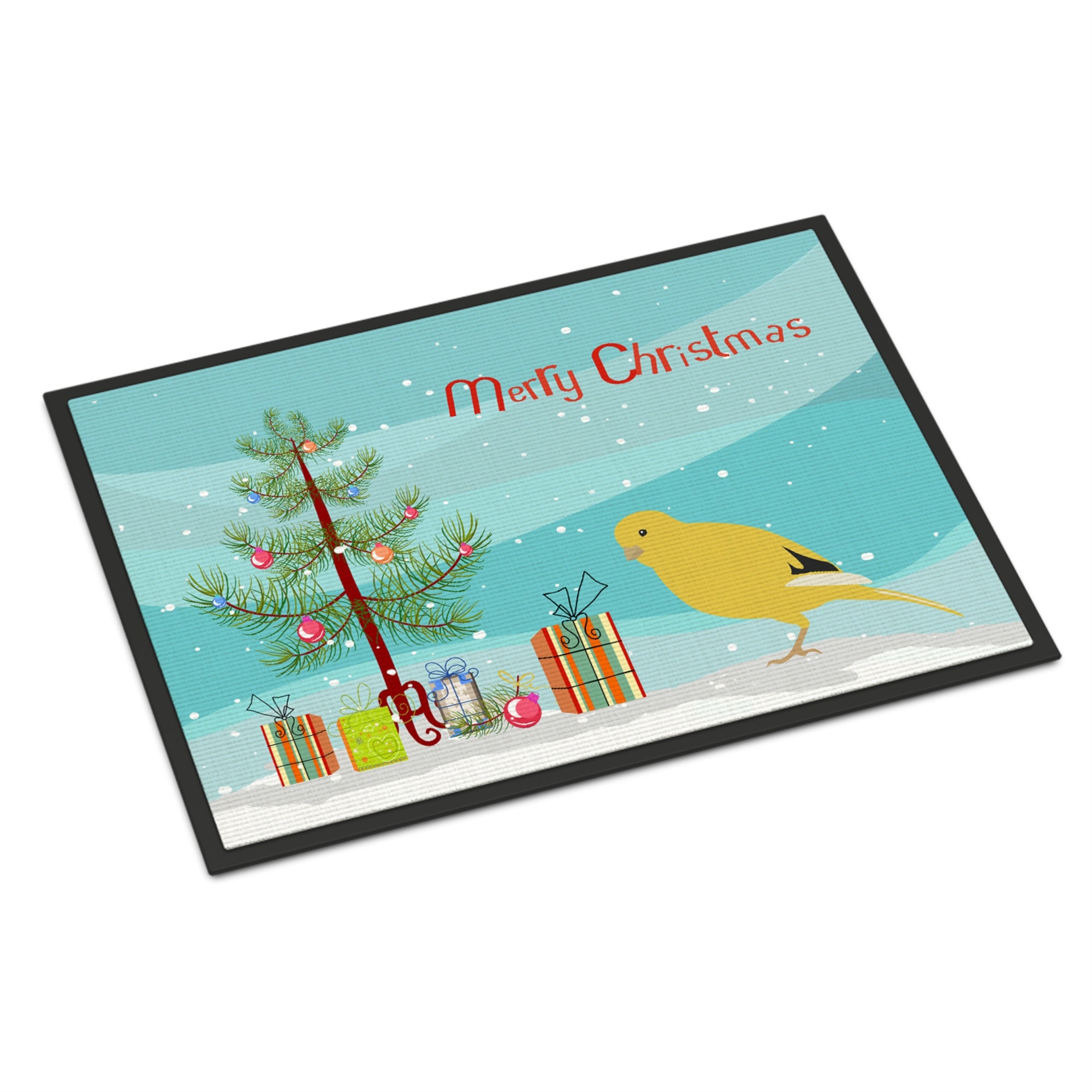 Border Canary Merry Christmas Indoor Or Outdoor Mat 24X36