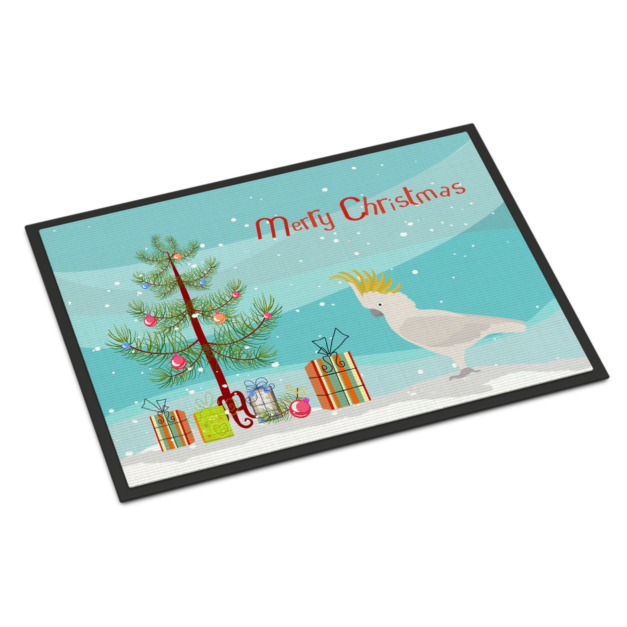 Cockatoo Merry Christmas Indoor Or Outdoor Mat 24X36