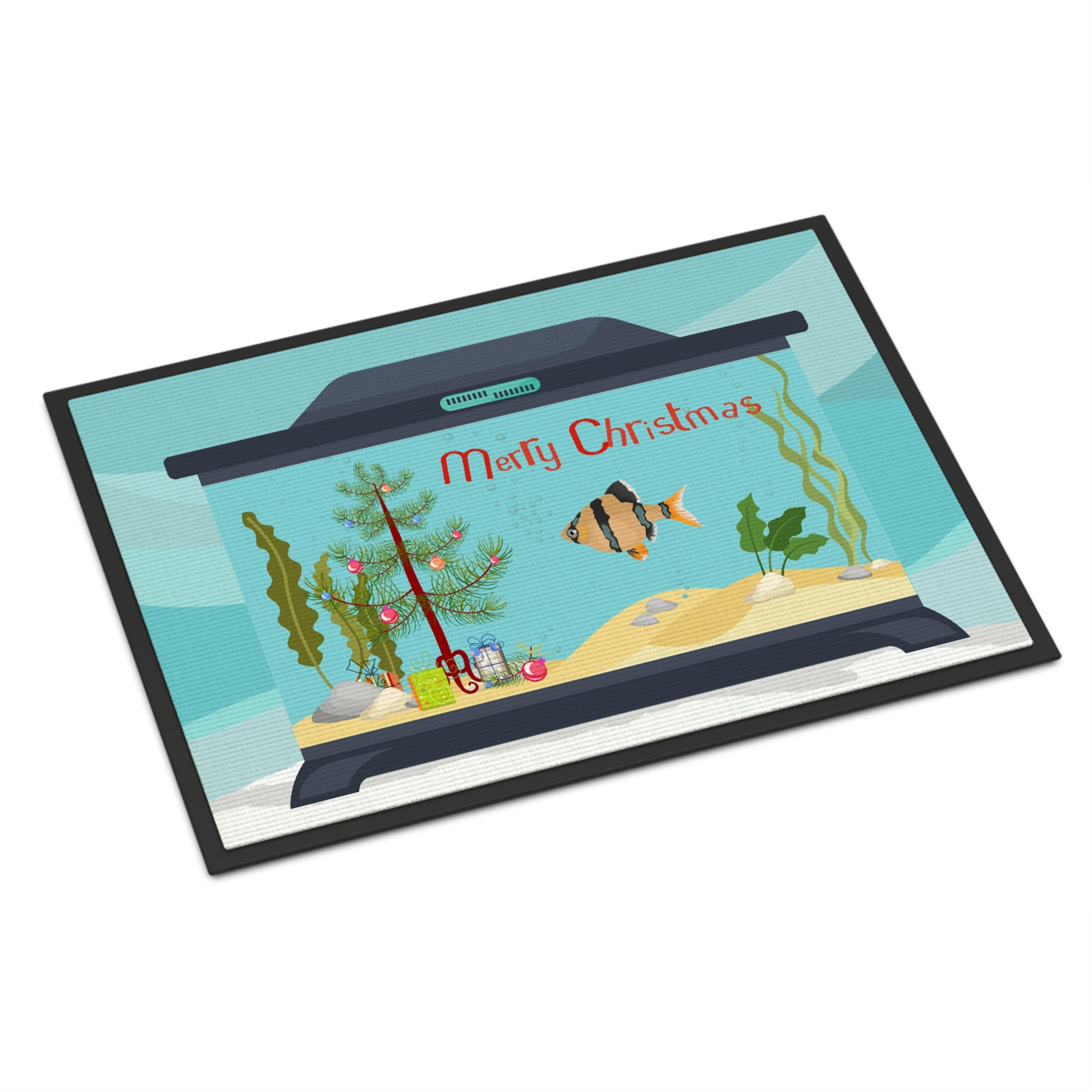 Tiger Barb Merry Christmas Indoor Or Outdoor Mat 24X36