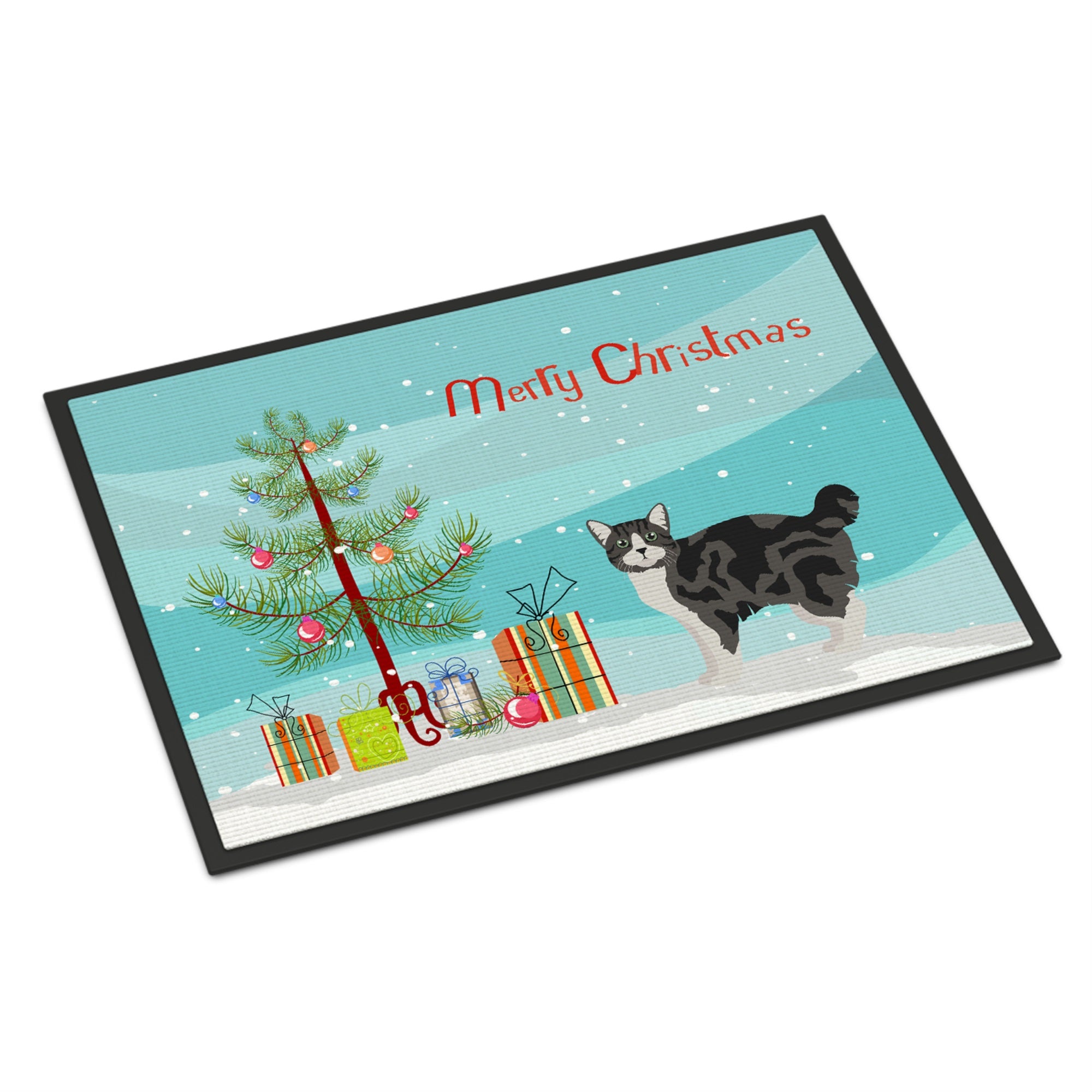 Manx #1 Cat Merry Christmas Indoor Or Outdoor Mat 24X36