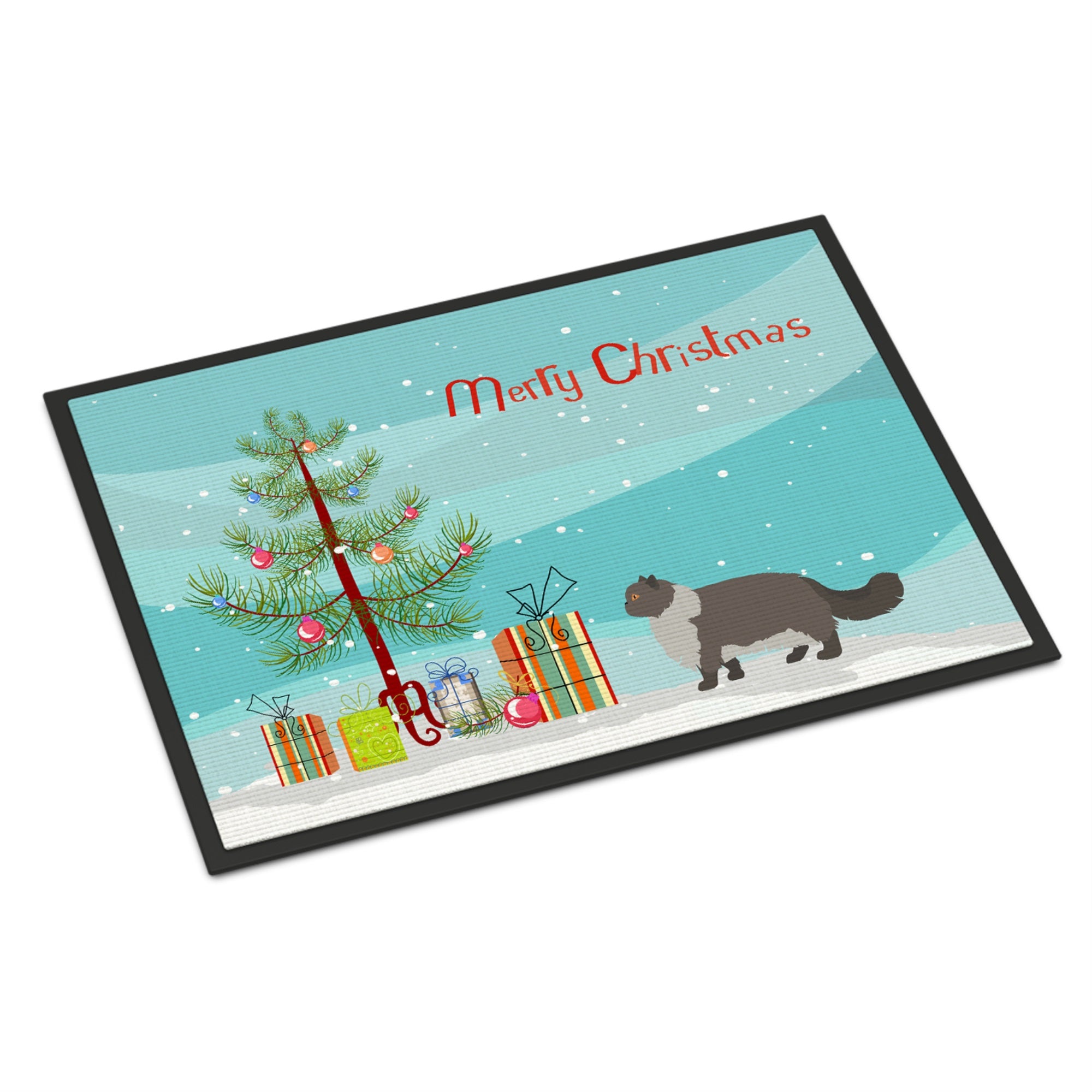 Persian Modern #2 Cat Merry Christmas Indoor Or Outdoor Mat 24X36