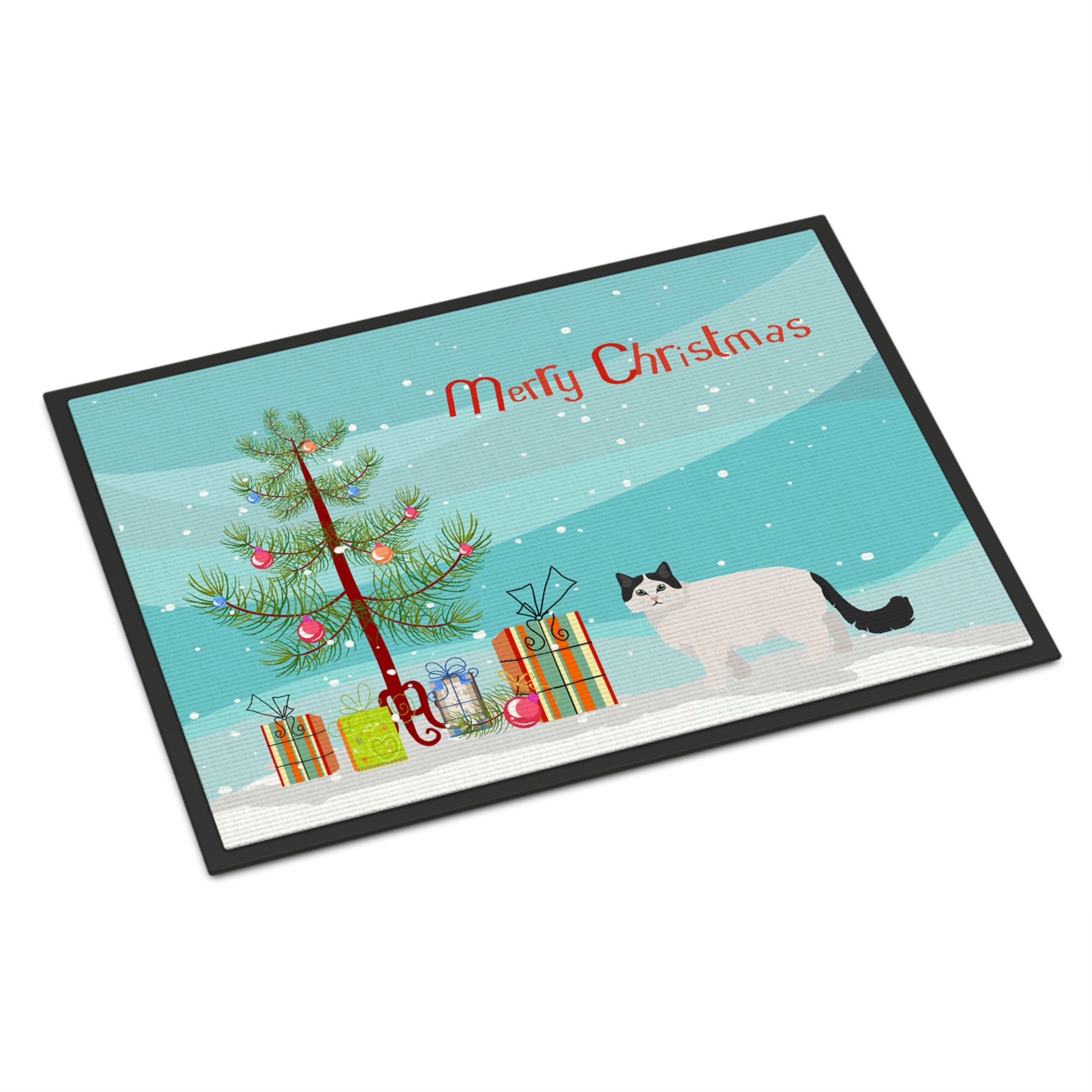 Ragamuffin #1 Cat Merry Christmas Indoor Or Outdoor Mat 24X36