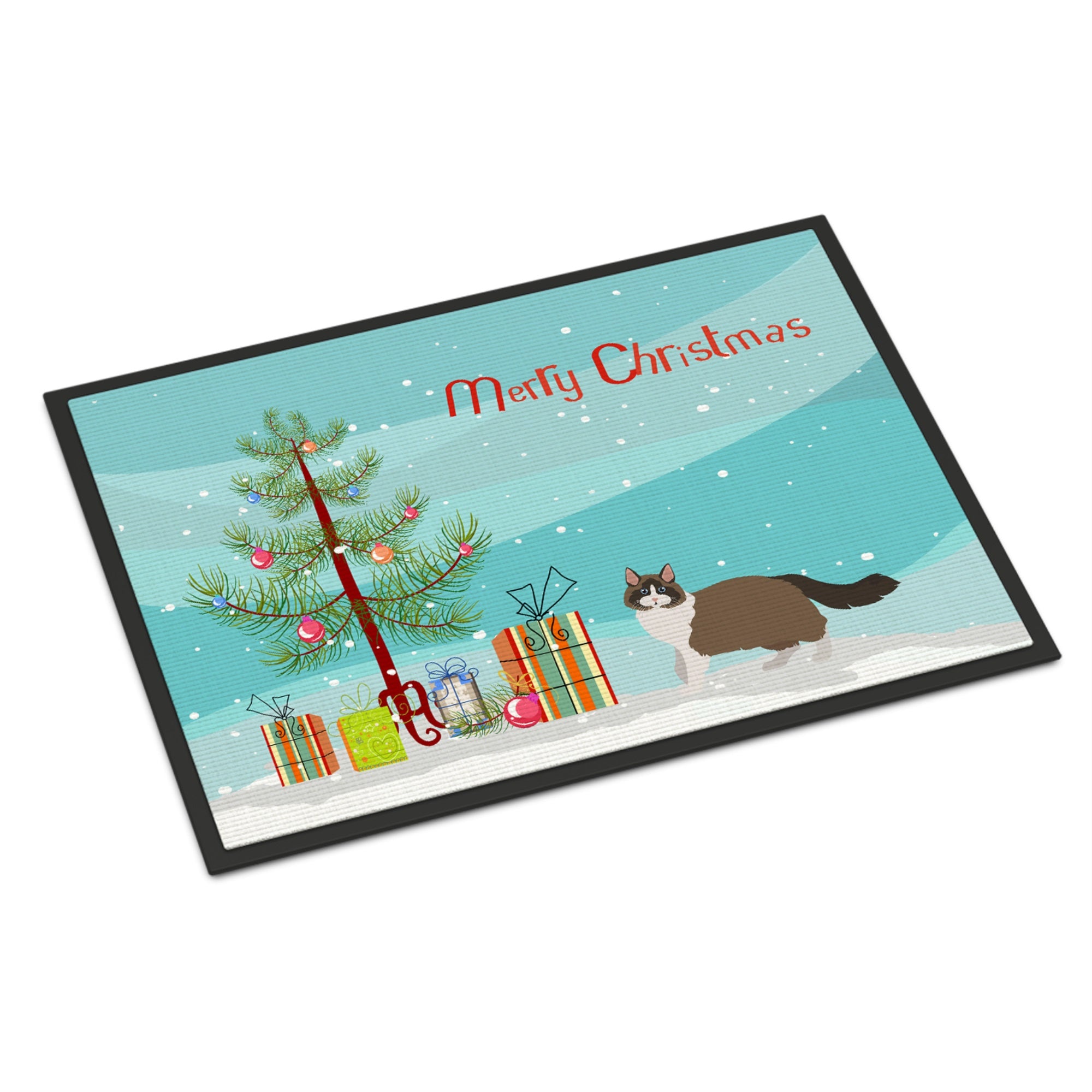 Ragdoll #1 Cat Merry Christmas Indoor Or Outdoor Mat 24X36