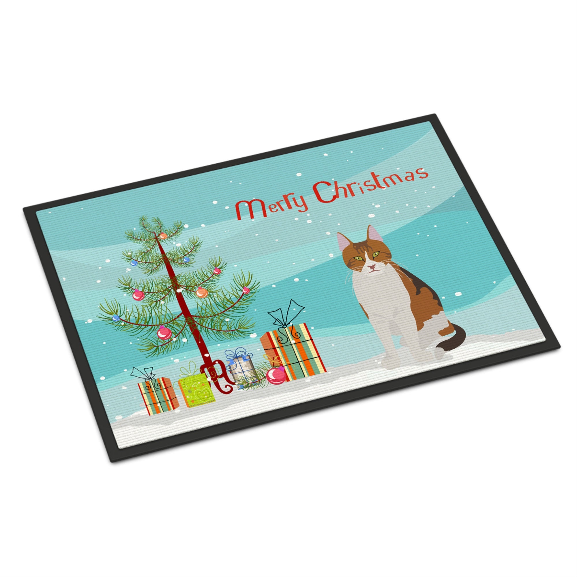 Aegean Cat Merry Christmas Indoor Or Outdoor Mat 24X36