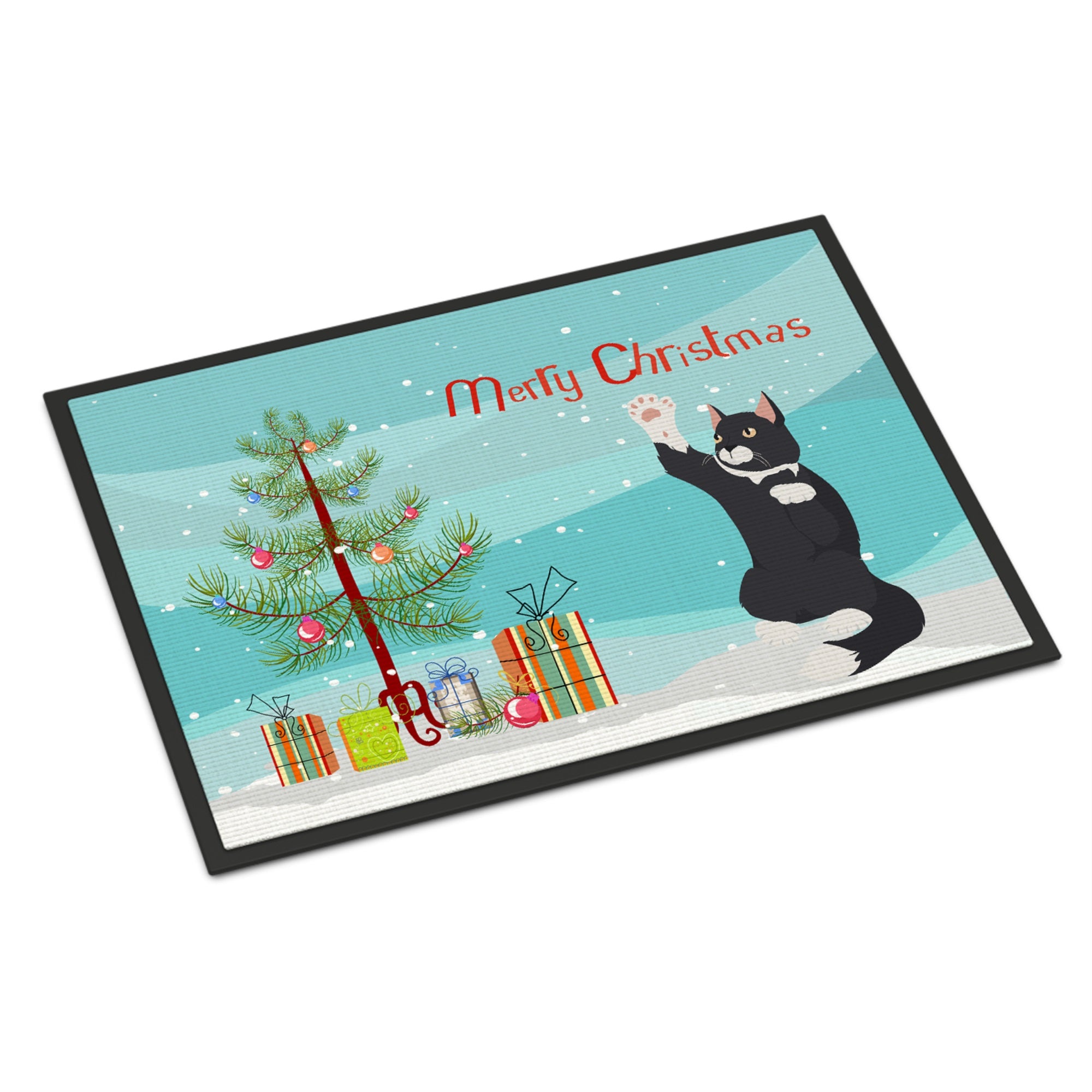 American Polydactyl Cat Merry Christmas Indoor Or Outdoor Mat 24X36
