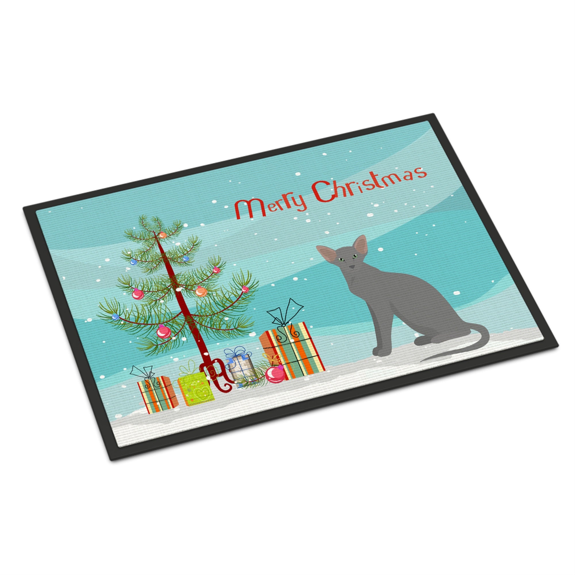 Oriental Shorthair Cat Merry Christmas Indoor Or Outdoor Mat 24X36