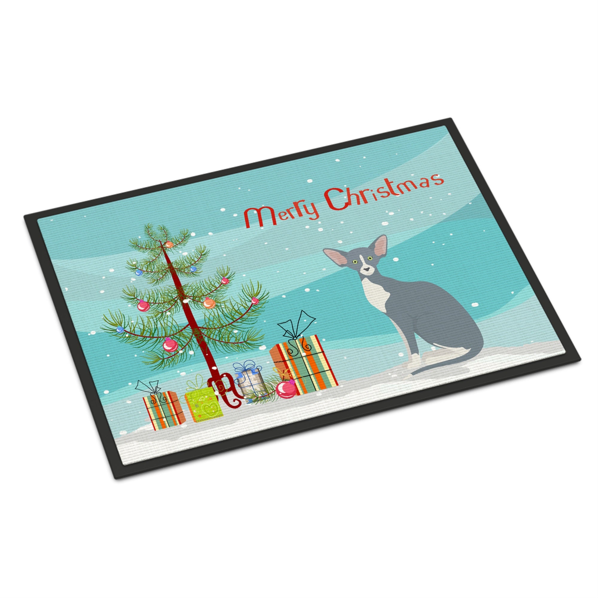 Peterbald Cat Merry Christmas Indoor Or Outdoor Mat 24X36
