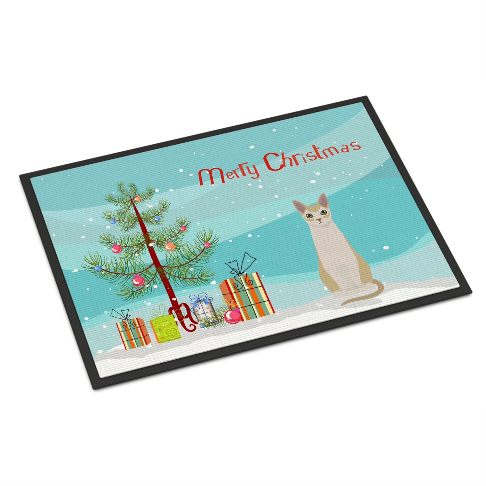 Singapura #2 Cat Merry Christmas Indoor Or Outdoor Mat 24X36