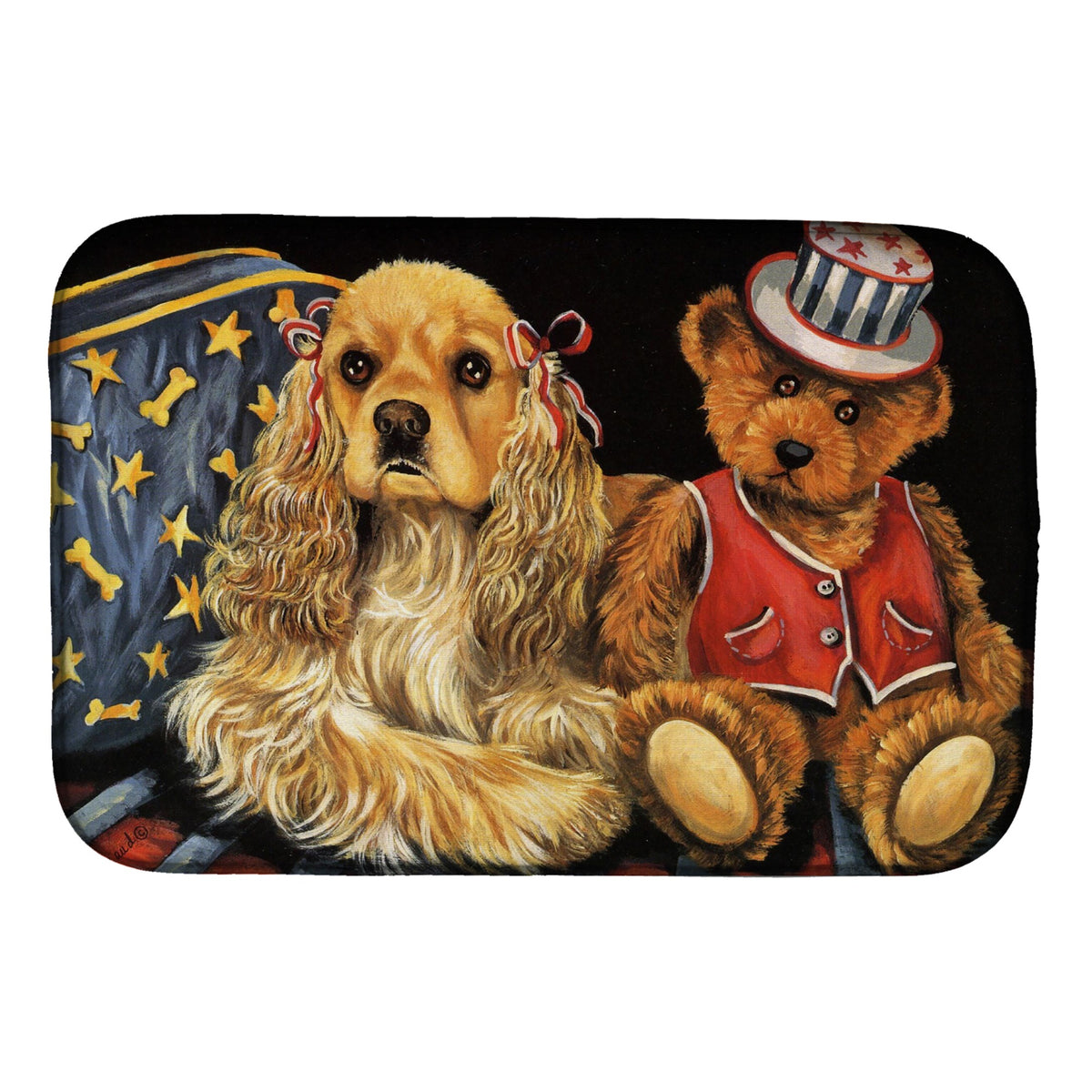 Cocker Spaniel Annie And Henri Dish Drying Mat – Virventures