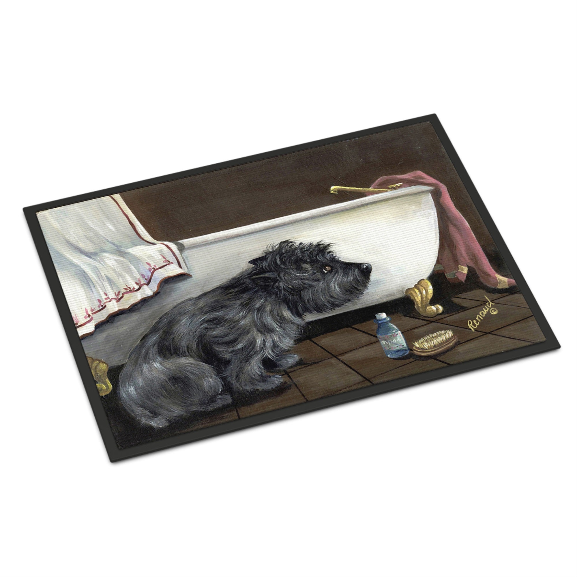 Cairn Terrier Bath Time Indoor Or Outdoor Mat 24X36