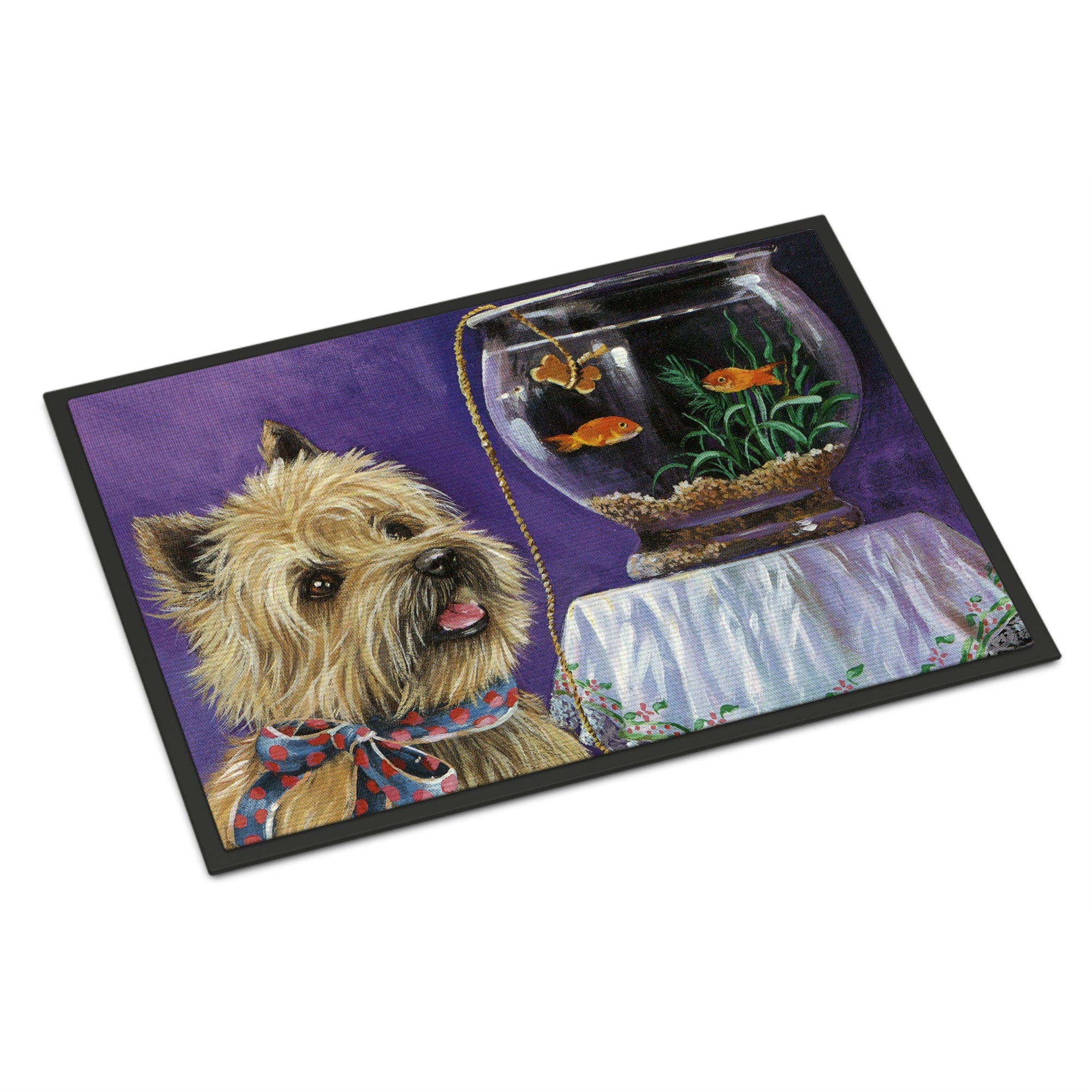 Cairn Terrier Gone Fishing Indoor Or Outdoor Mat 24X36