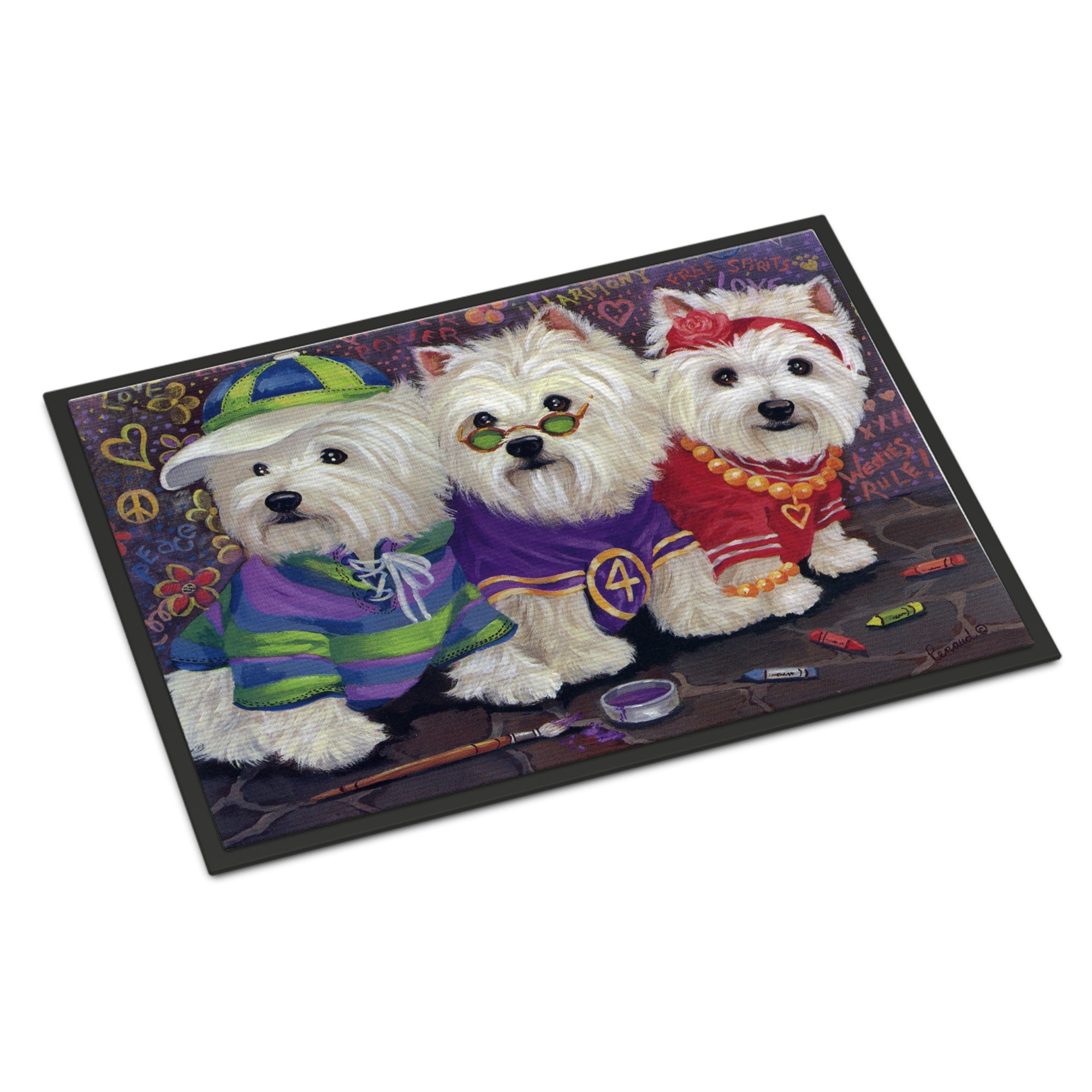 Westie Free Spirits Indoor Or Outdoor Mat 24X36