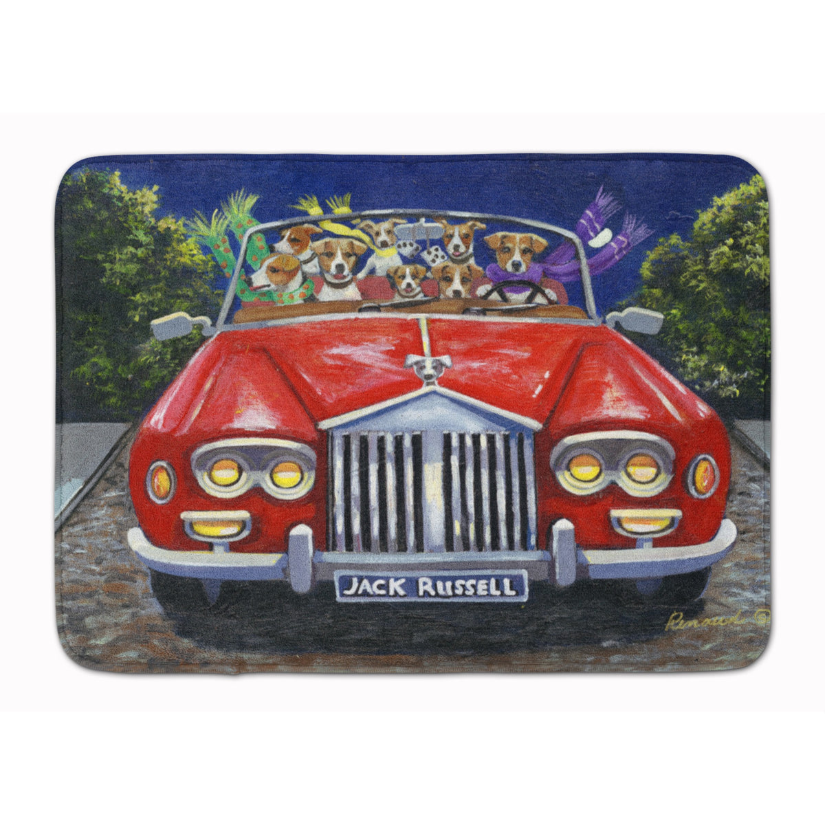 Jack Russell Evening Cruise Machine Washable Memory Foam Mat