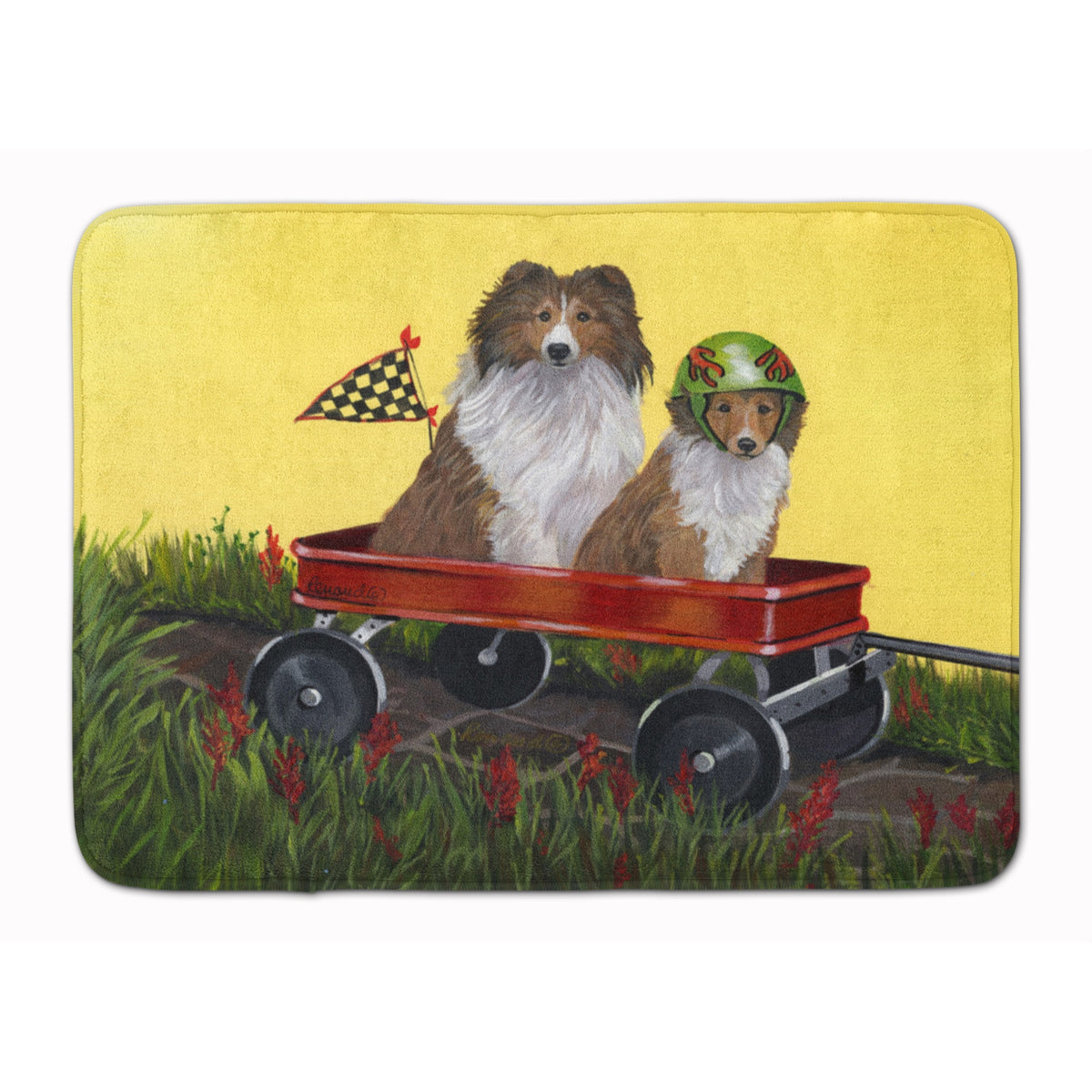 Sheltie Sheepdog Express Machine Washable Memory Foam Mat