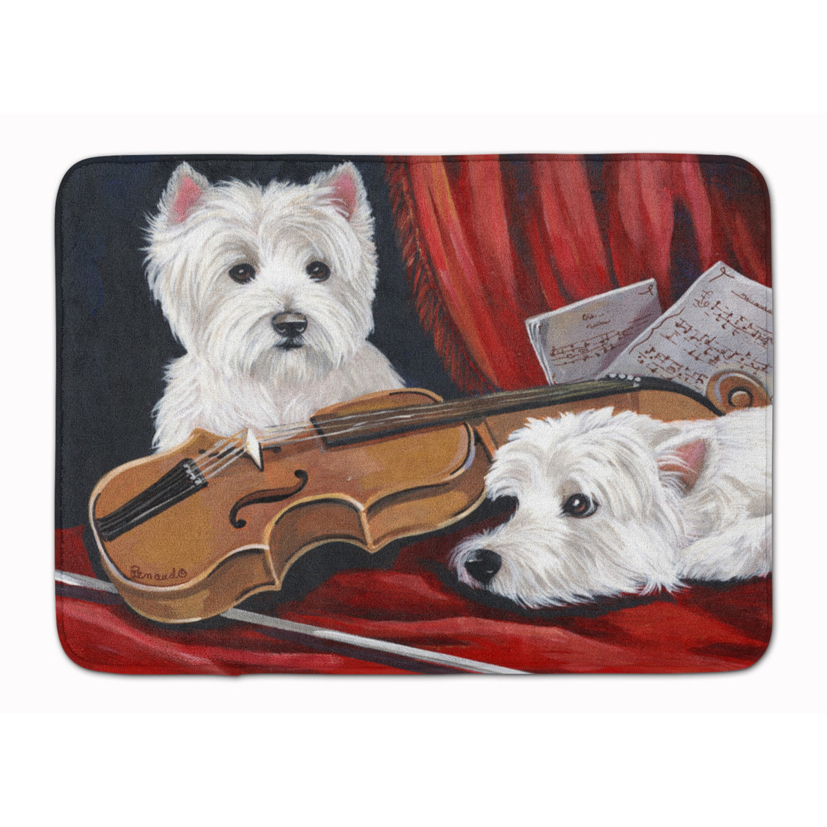 Westie Fiddlers Machine Washable Memory Foam Mat