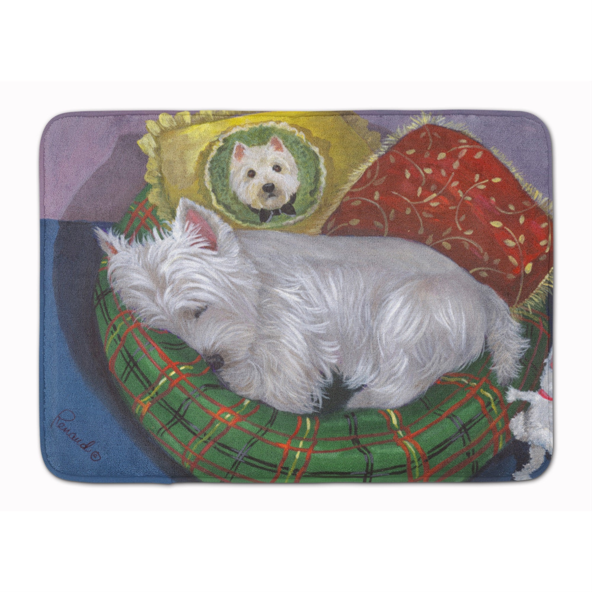Westie Precious Toto Machine Washable Memory Foam Mat