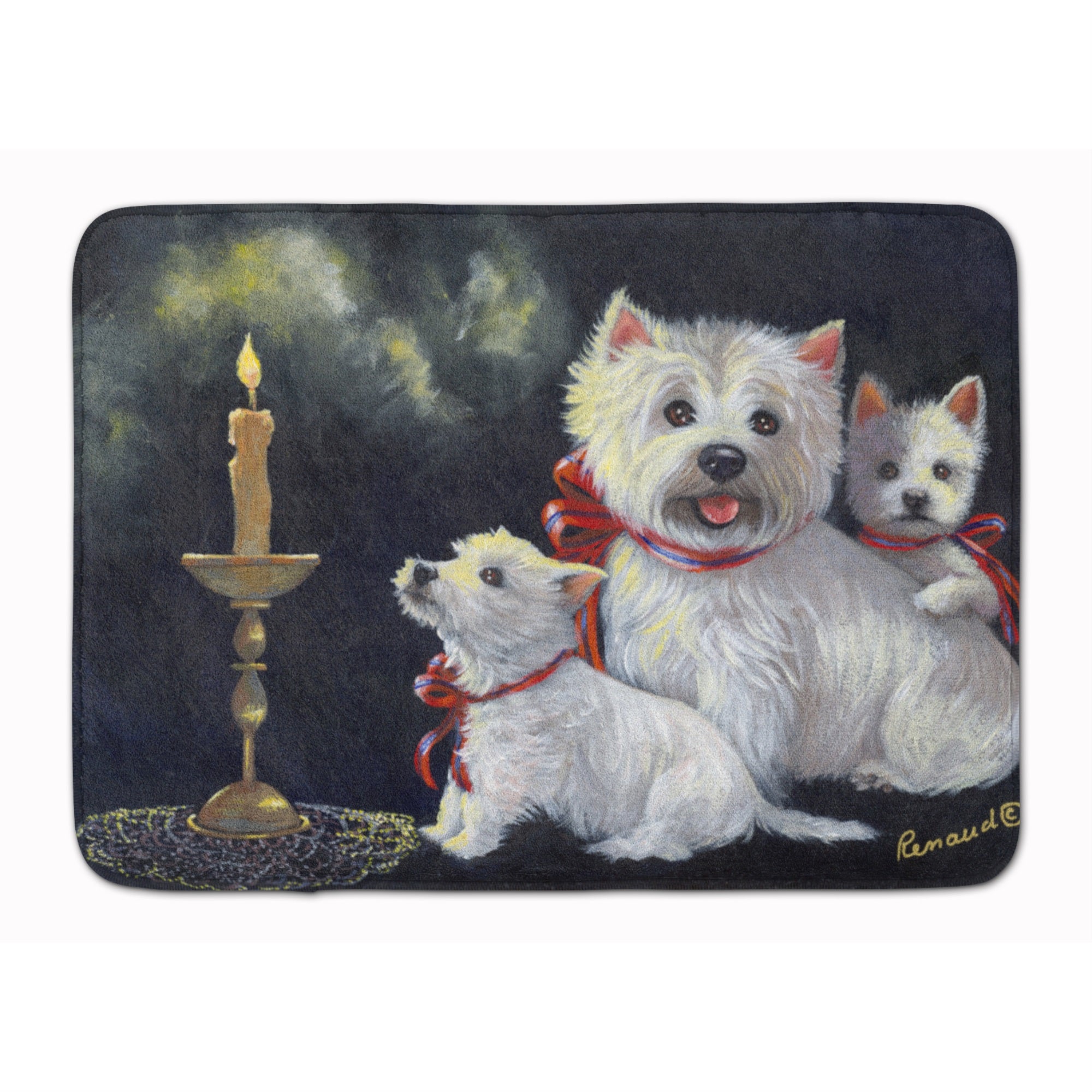 Westie Westie'S Aglow Machine Washable Memory Foam Mat