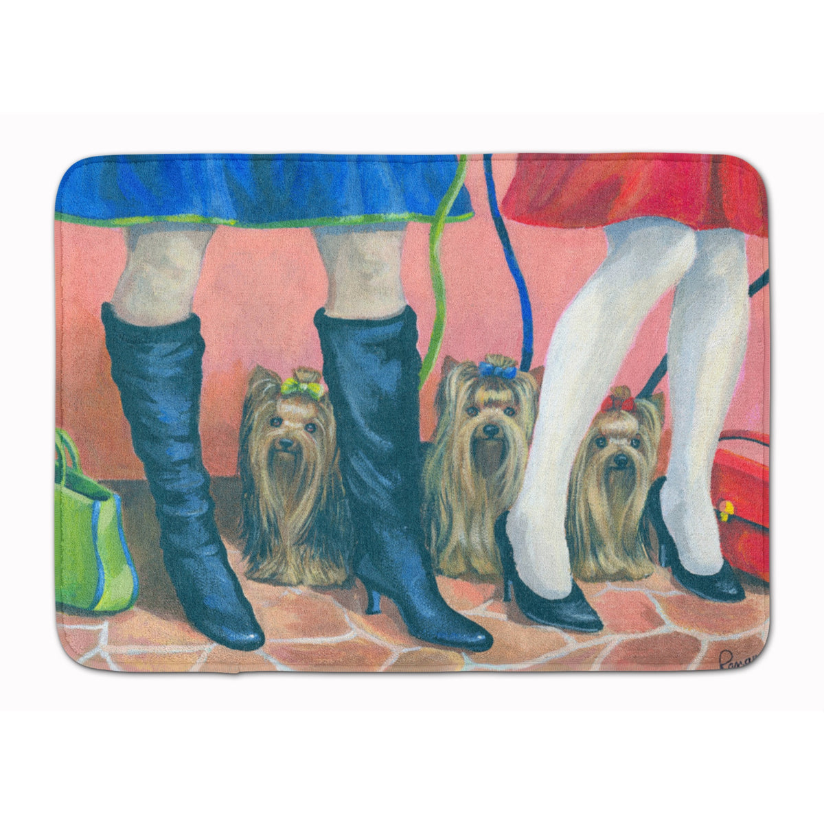 Yorkshire Terrier Yorkie On The Go Machine Washable Memory Foam Mat