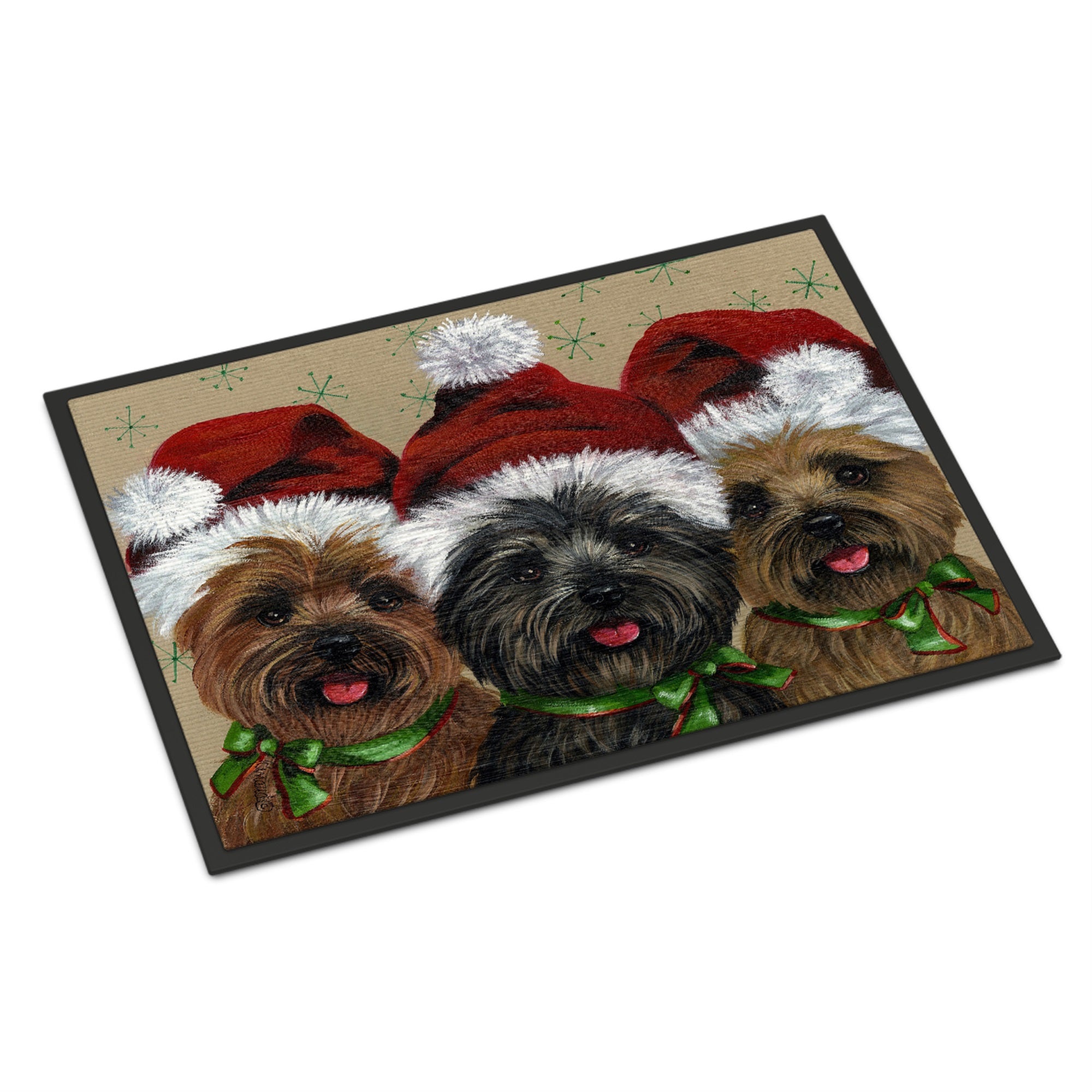 Cairn Terrier Christmas Ceaser And Co Indoor Or Outdoor Mat 18X27