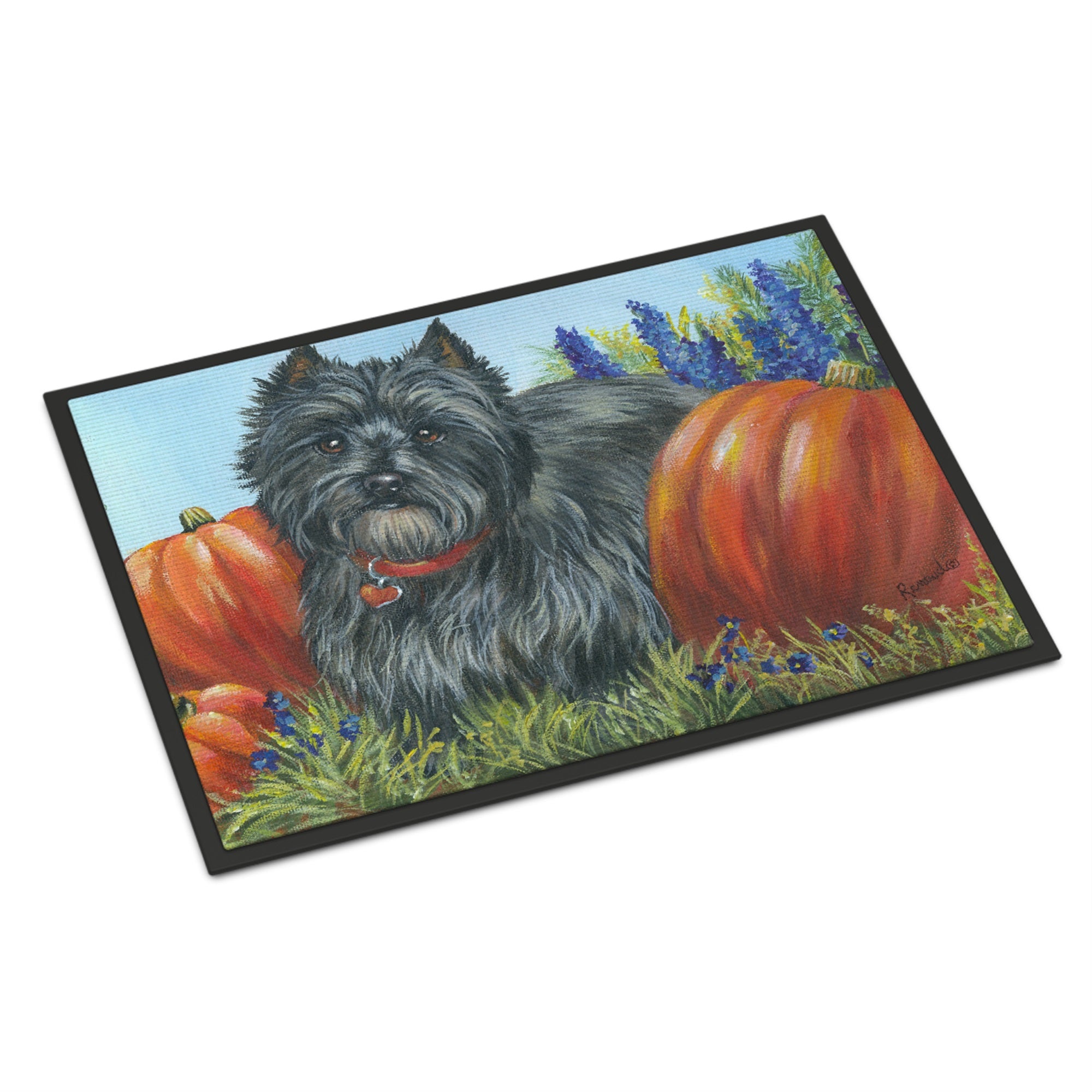 Cairn Terrier Mom'S Pumpkins Indoor Or Outdoor Mat 18X27