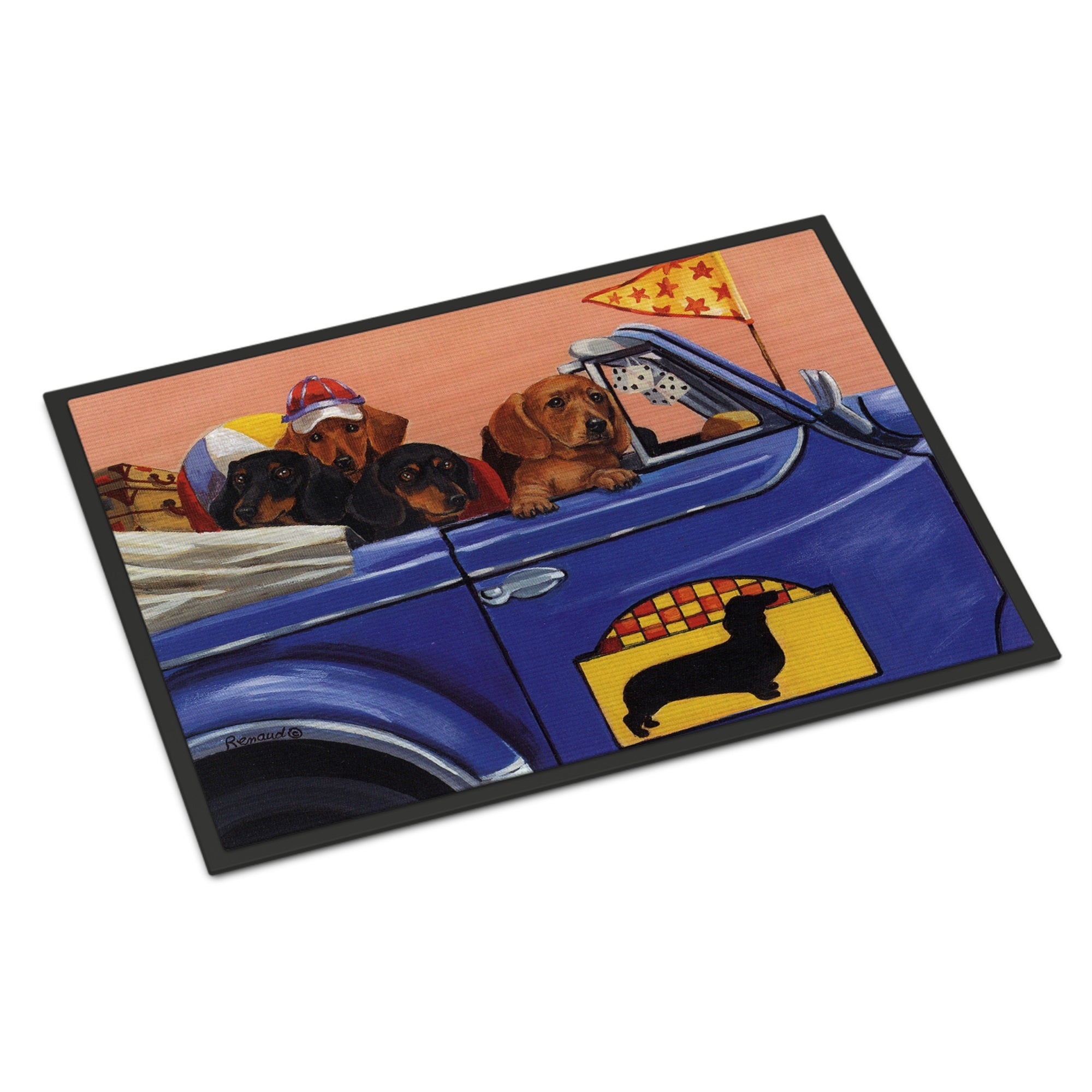 Dachshund Dachsmobile Indoor Or Outdoor Mat 18X27