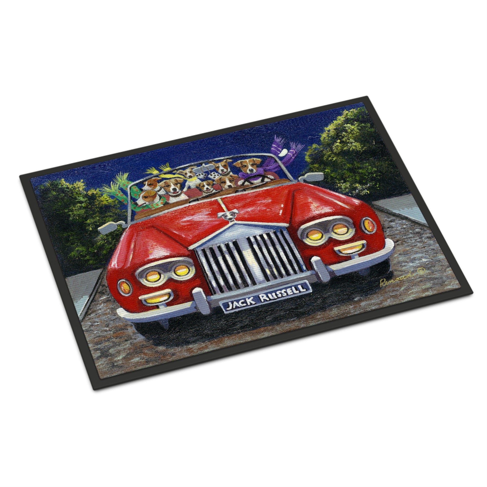 Jack Russell Evening Cruise Indoor Or Outdoor Mat 18X27