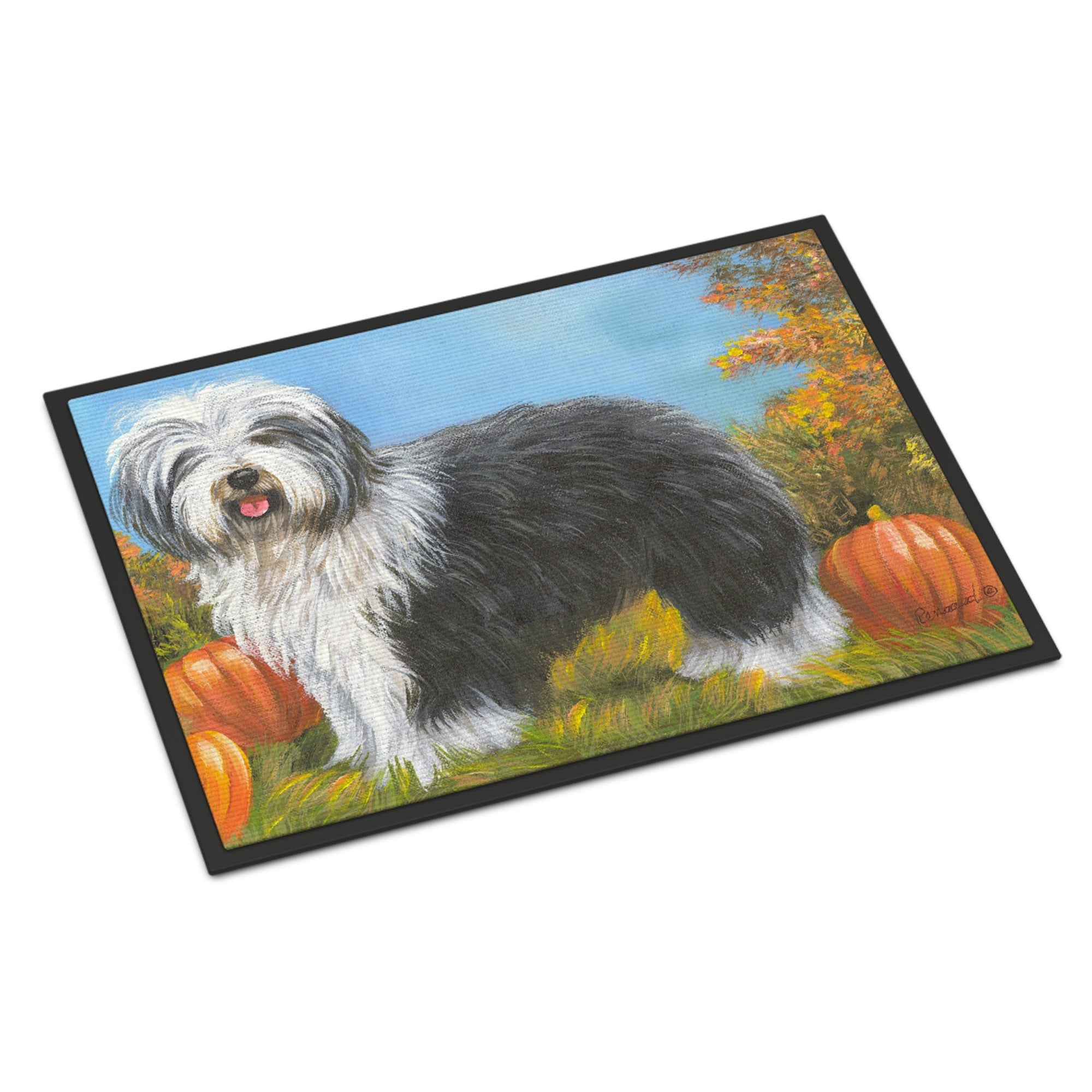 Old English Sheepdog Ocotoberfest Indoor Or Outdoor Mat 18X27