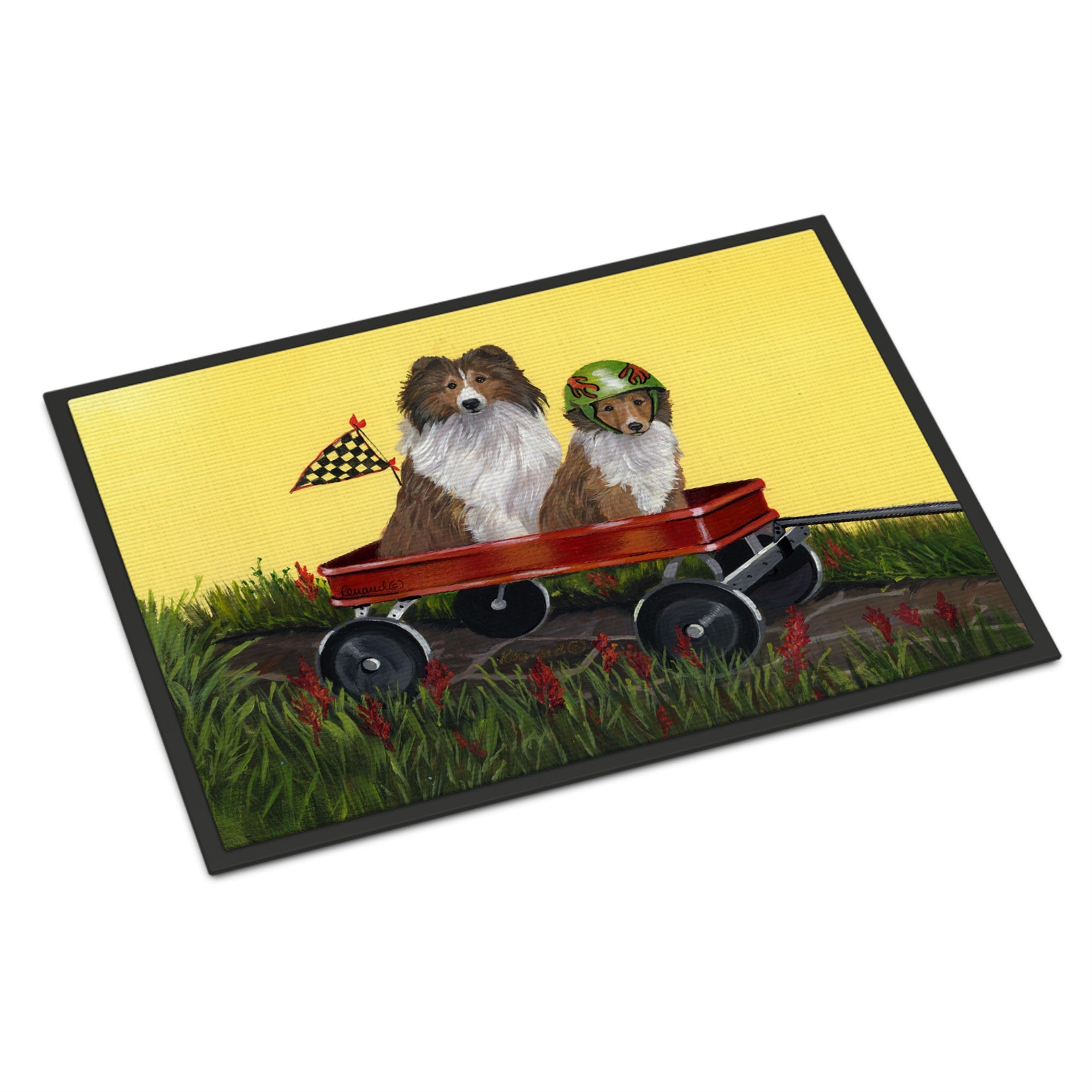 Sheltie Sheepdog Express Indoor Or Outdoor Mat 18X27