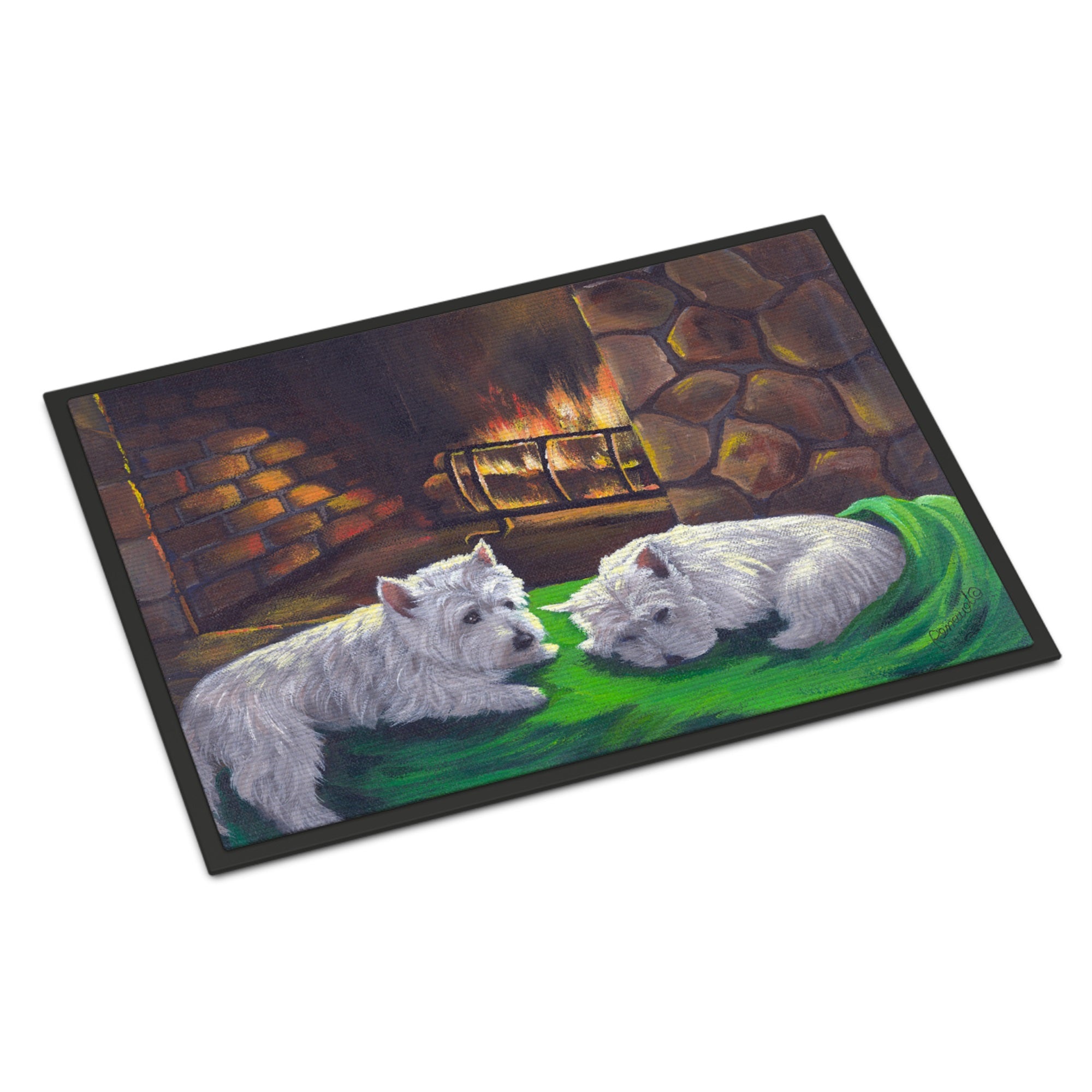 Westie A Winter'S Night Indoor Or Outdoor Mat 18X27