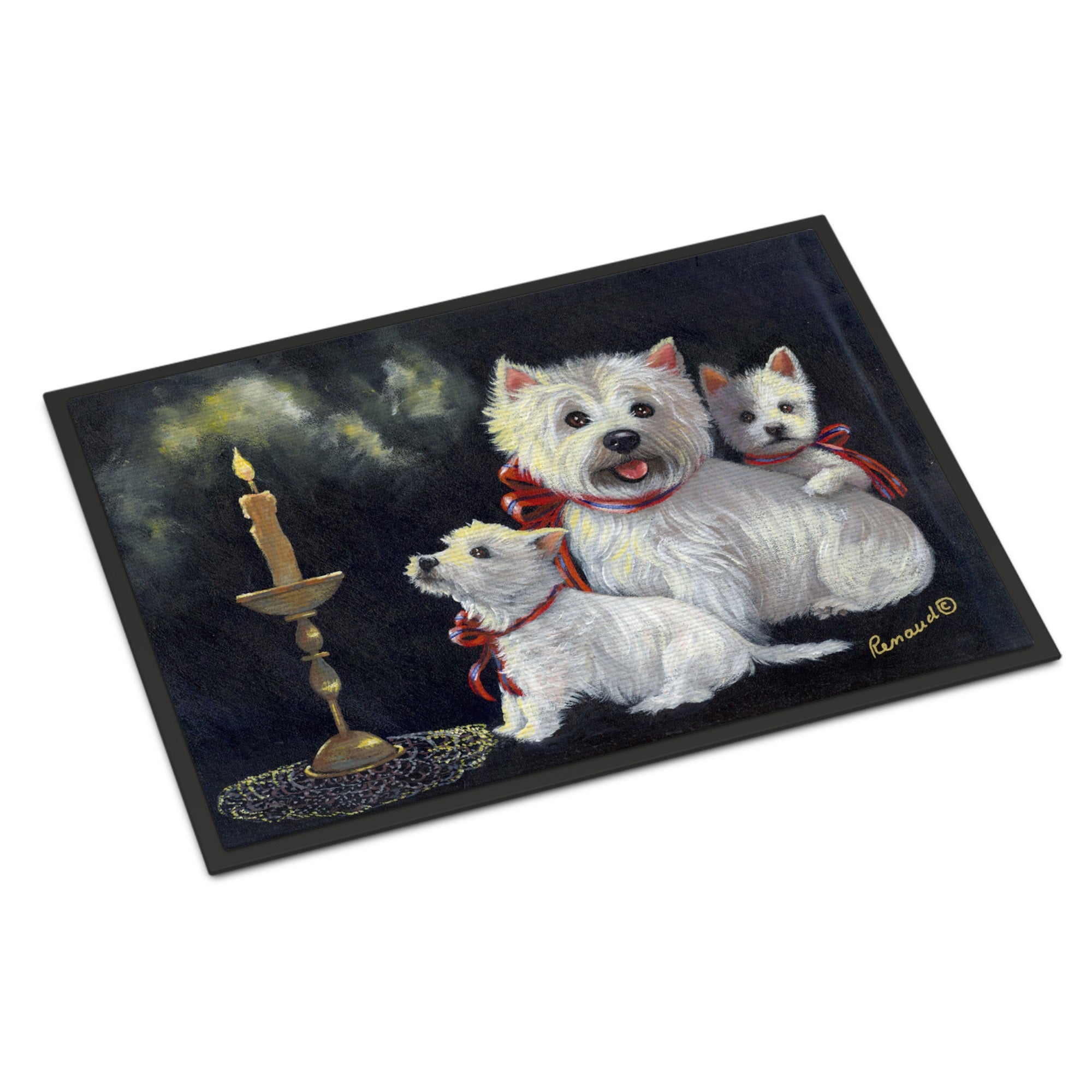 Westie Westie'S Aglow Indoor Or Outdoor Mat 18X27