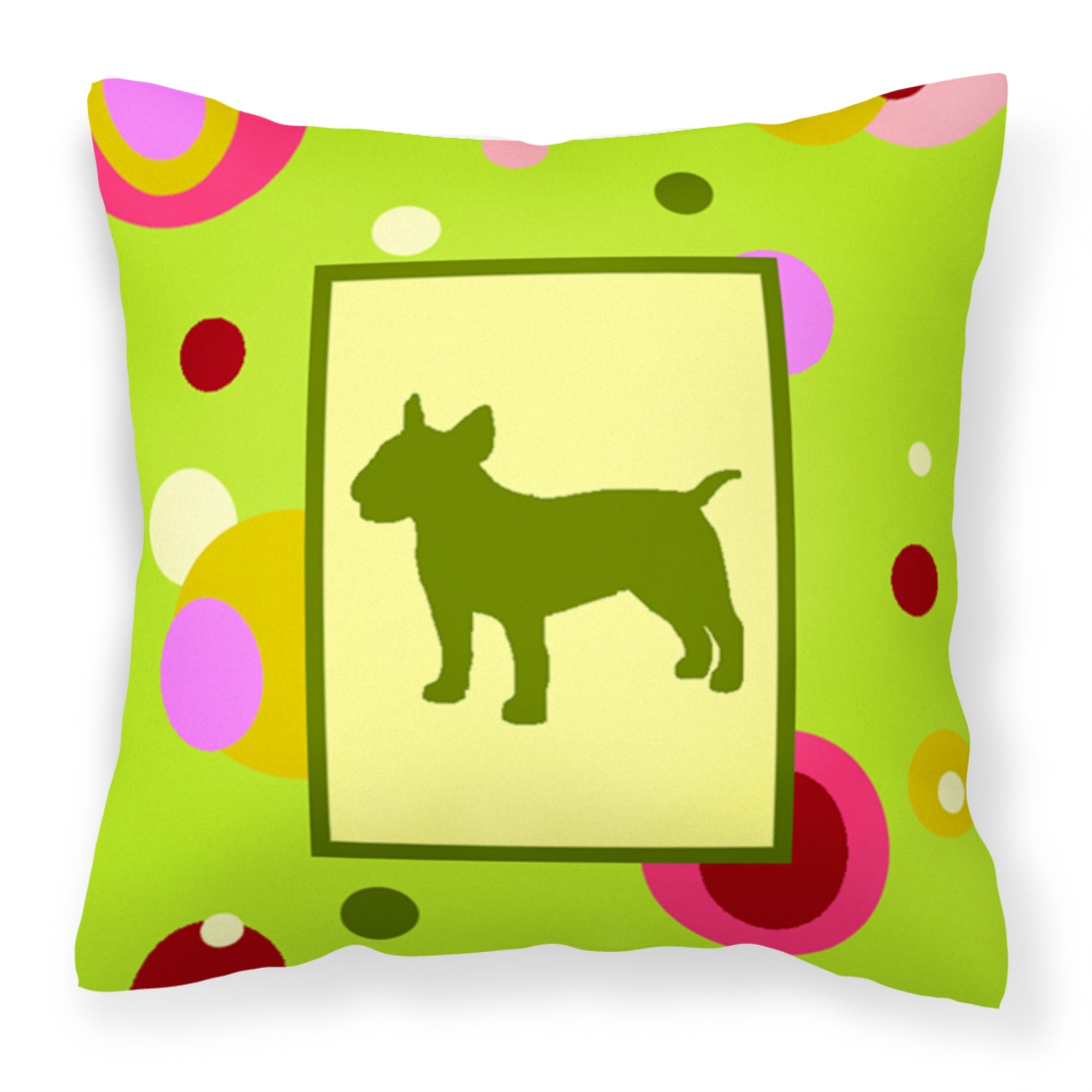 Bull Terrier Fabric Decorative Pillow