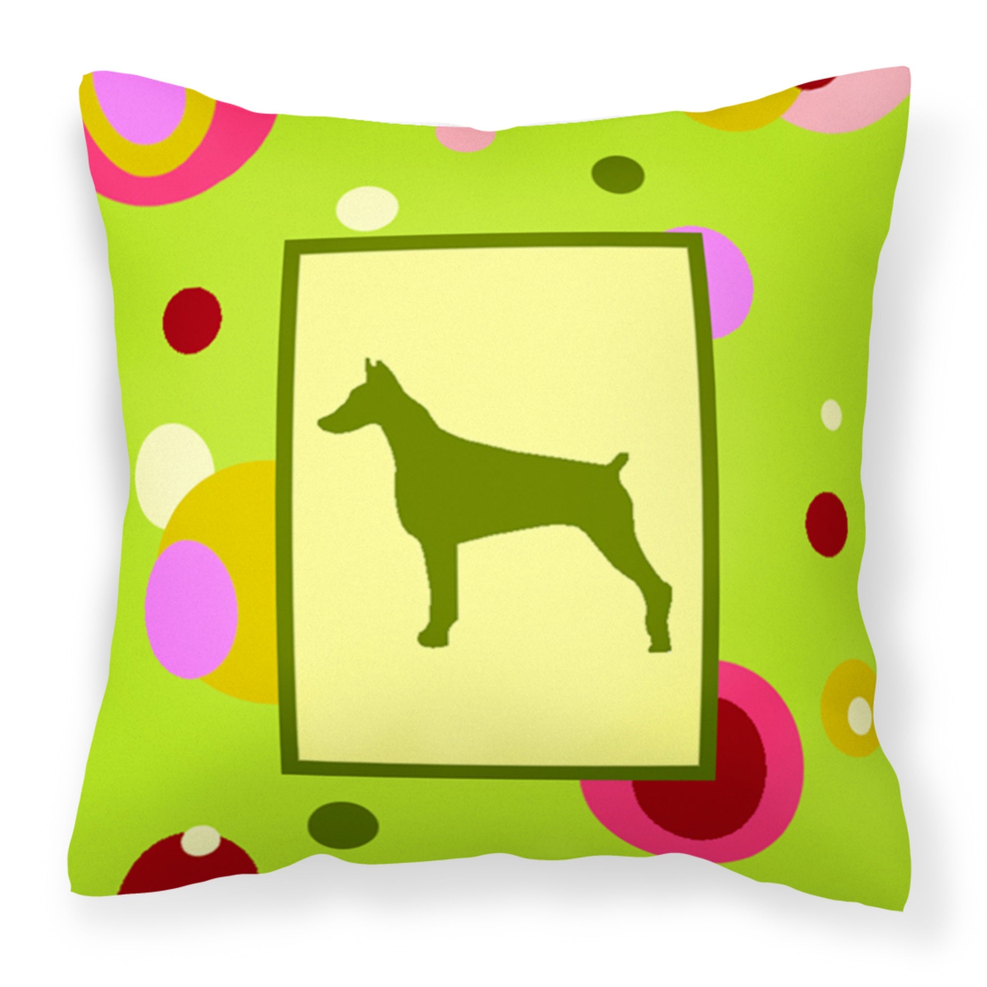 Doberman Fabric Decorative Pillow