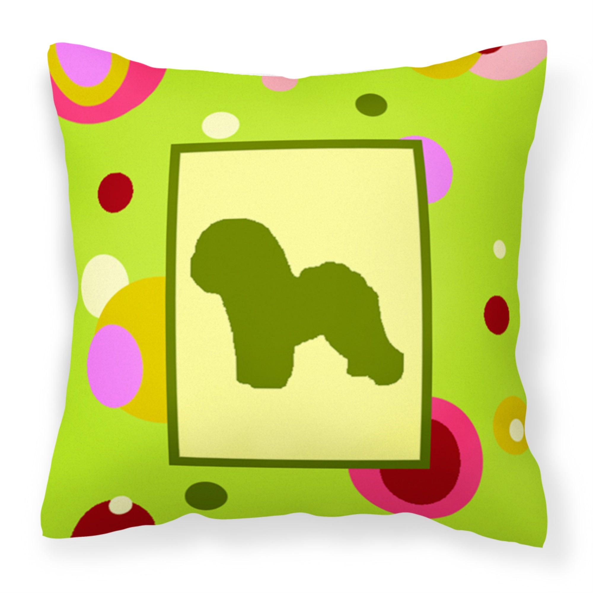 Bichon Frise Fabric Decorative Pillow