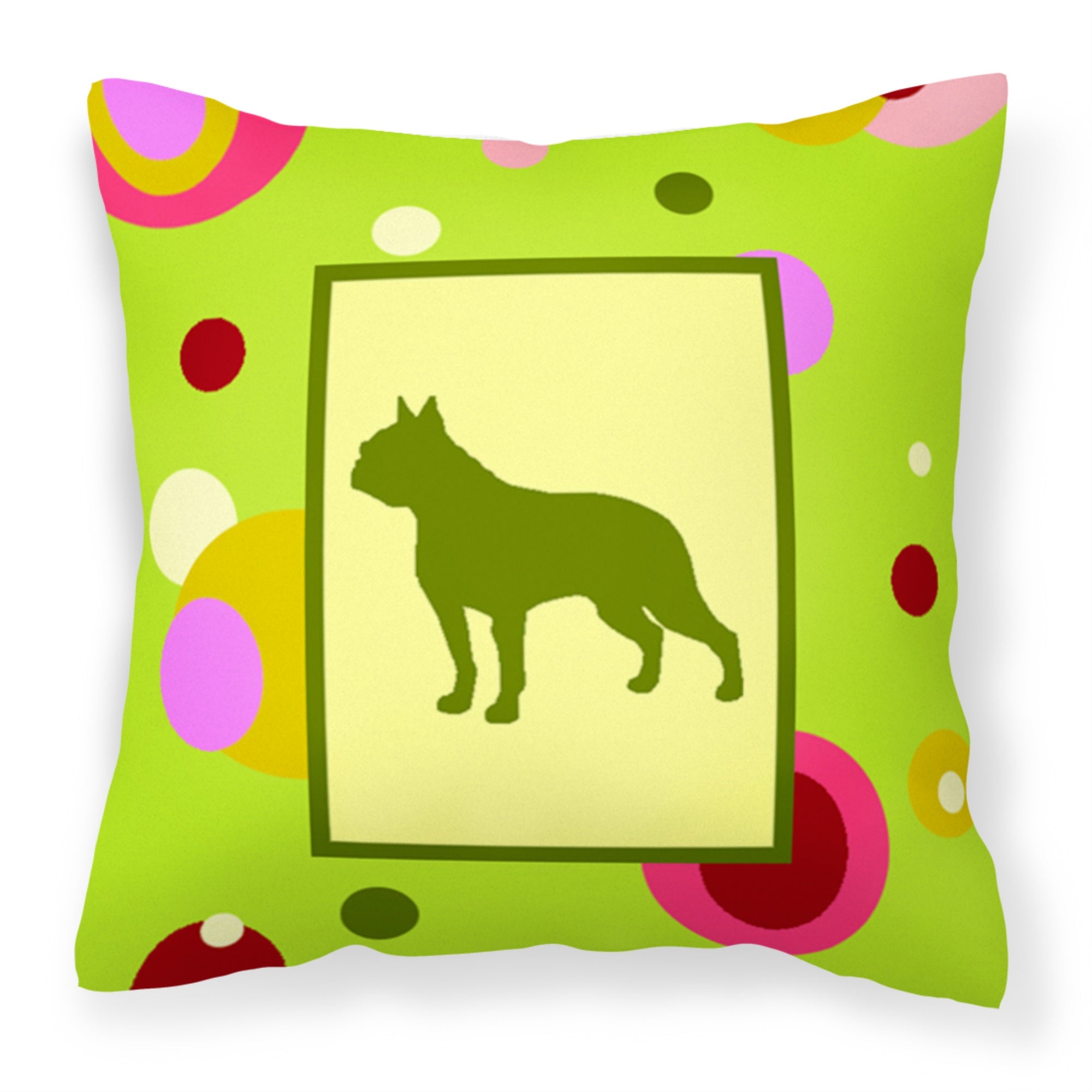 Boston Terrier Fabric Decorative Pillow