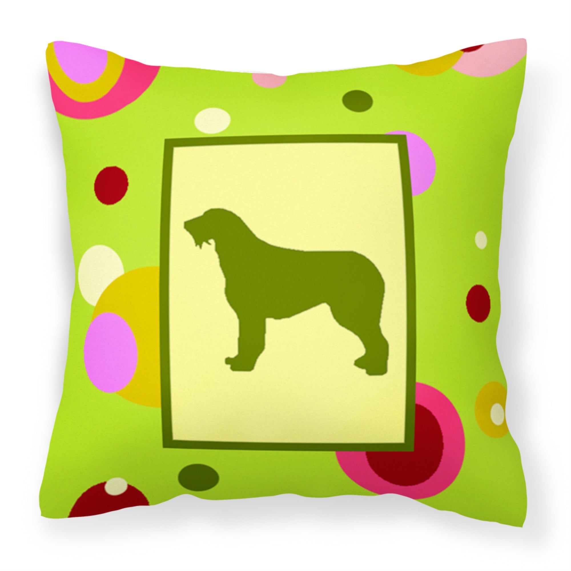 Irish Wolfhound Fabric Decorative Pillow
